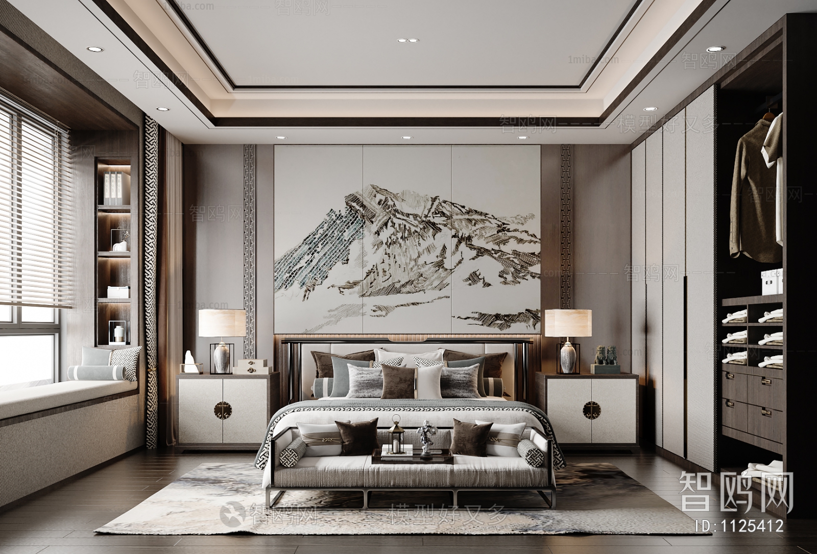 New Chinese Style Bedroom