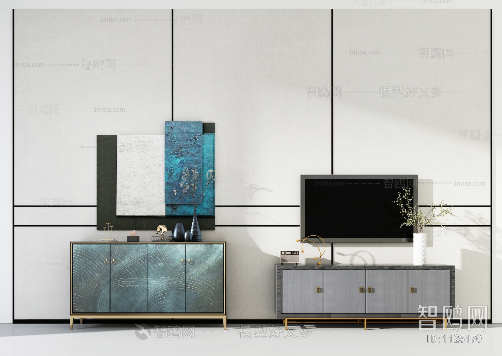 New Chinese Style TV Cabinet