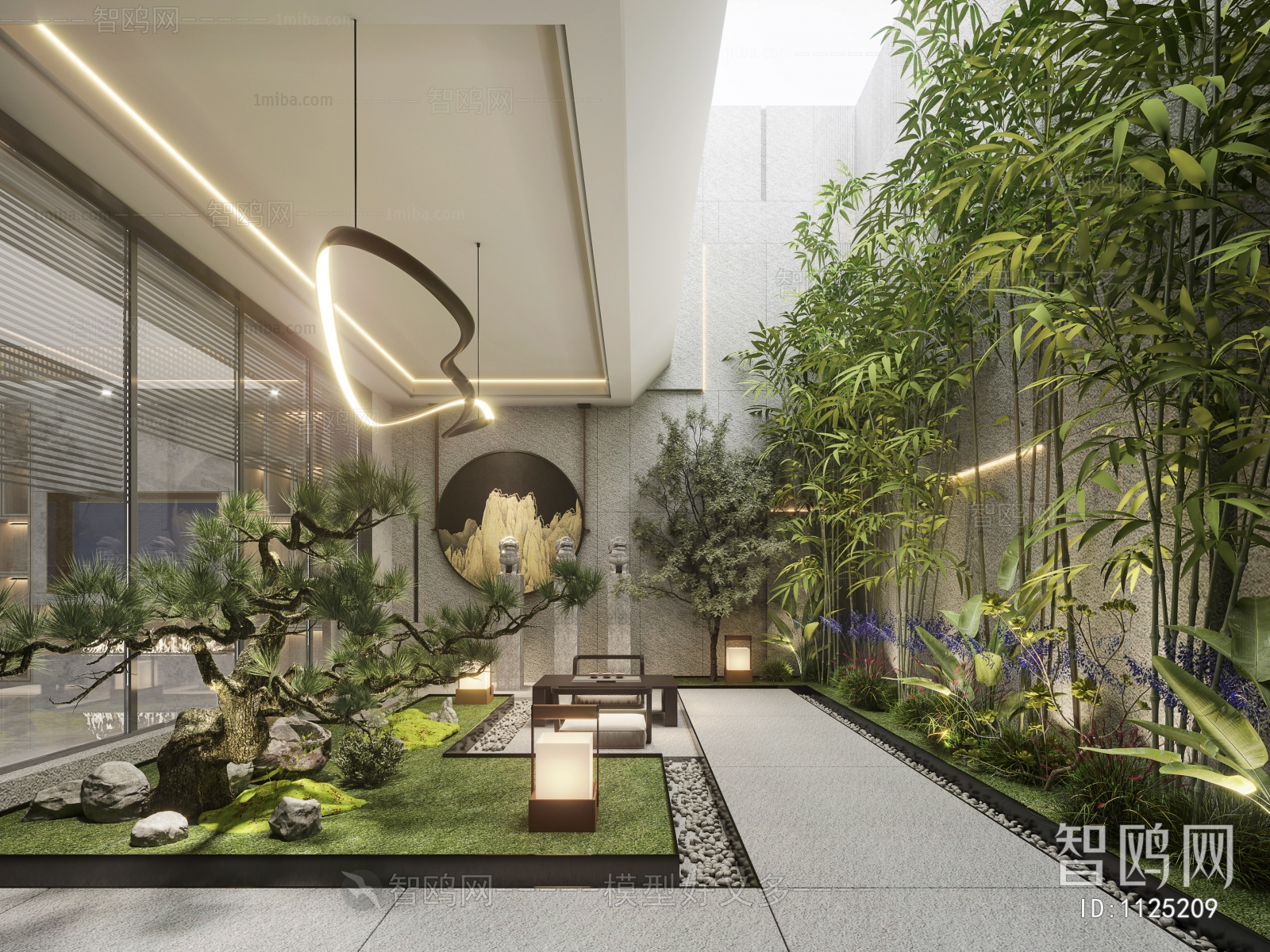 New Chinese Style Courtyard/landscape