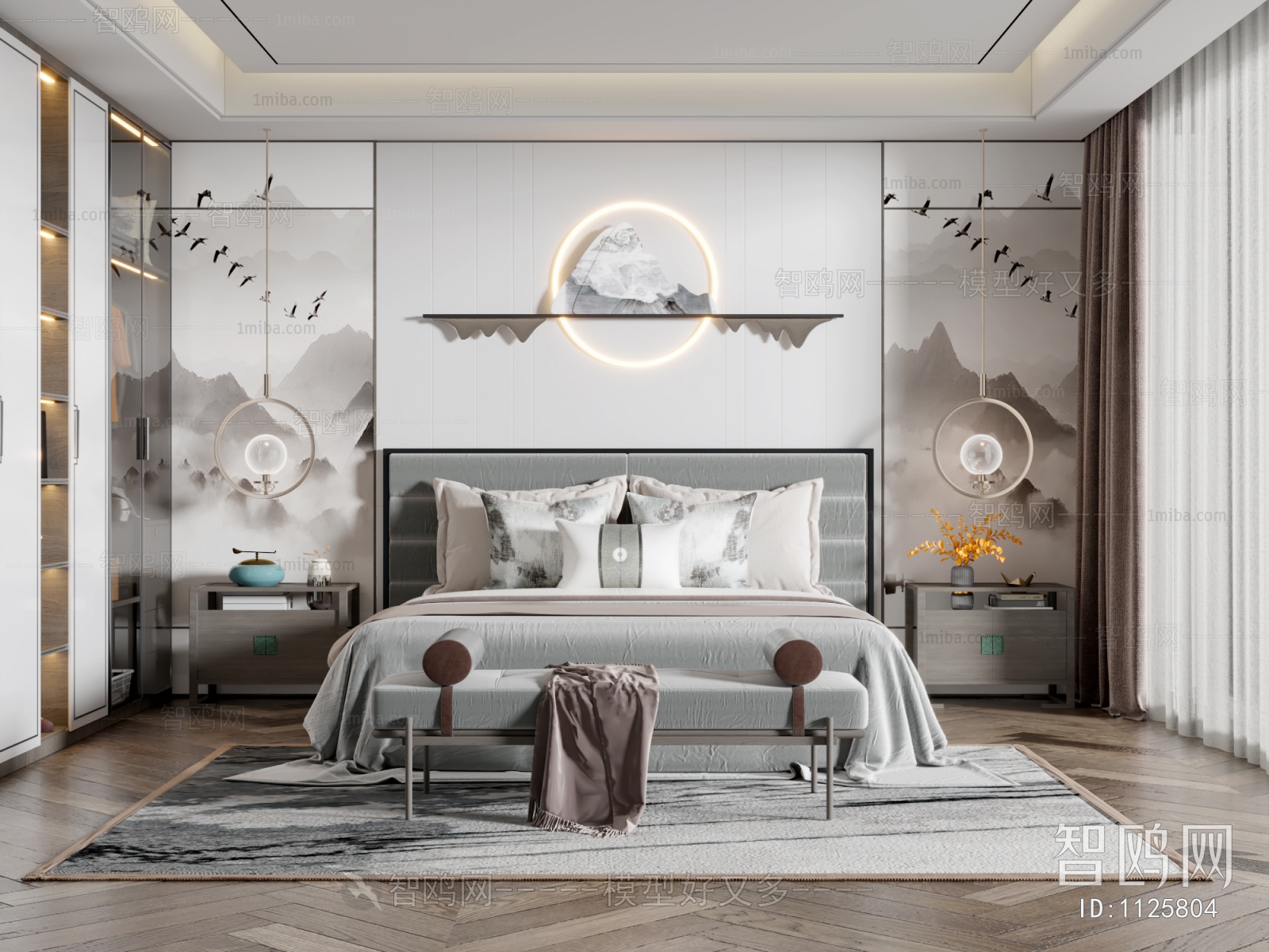 New Chinese Style Bedroom