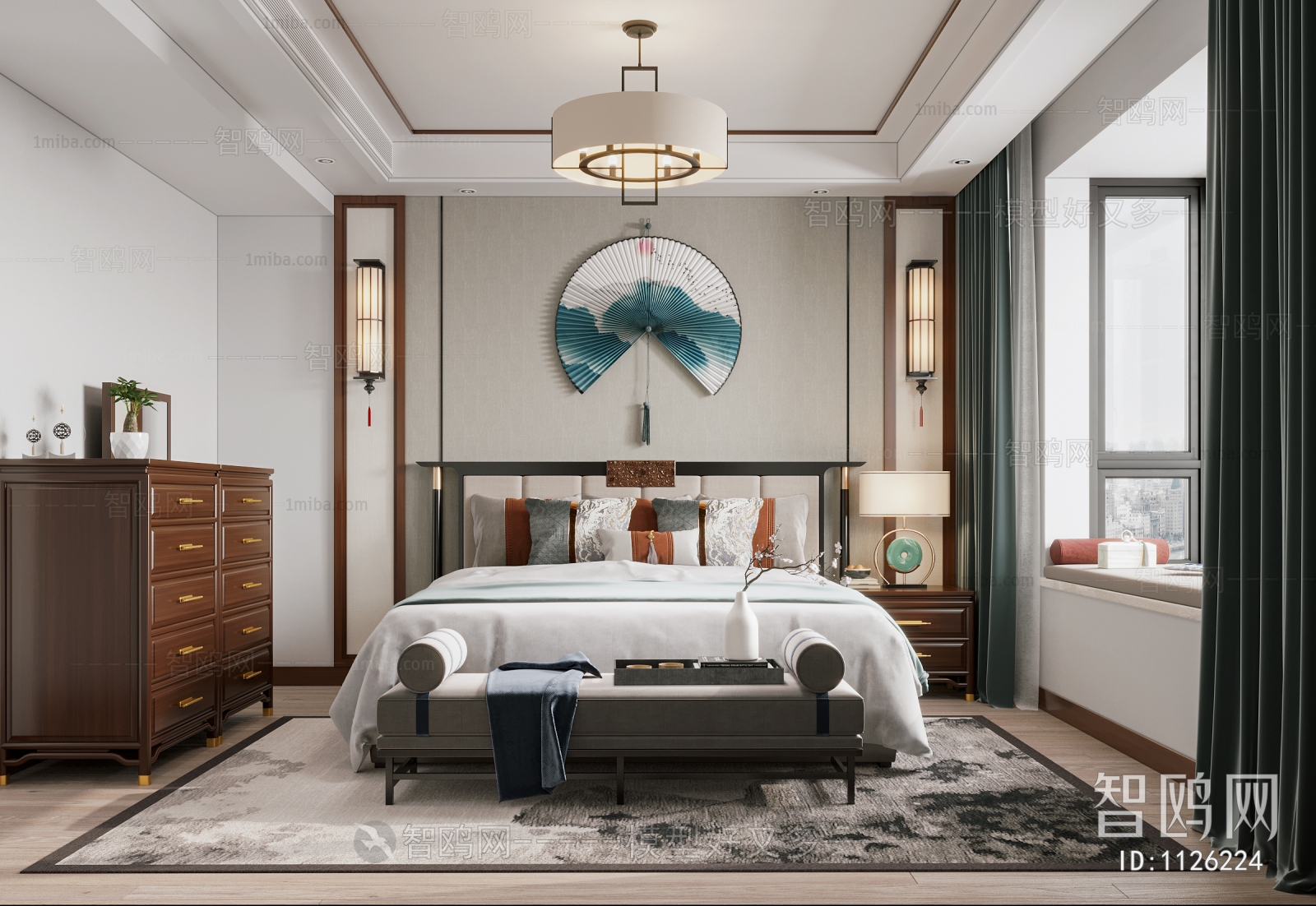 New Chinese Style Bedroom