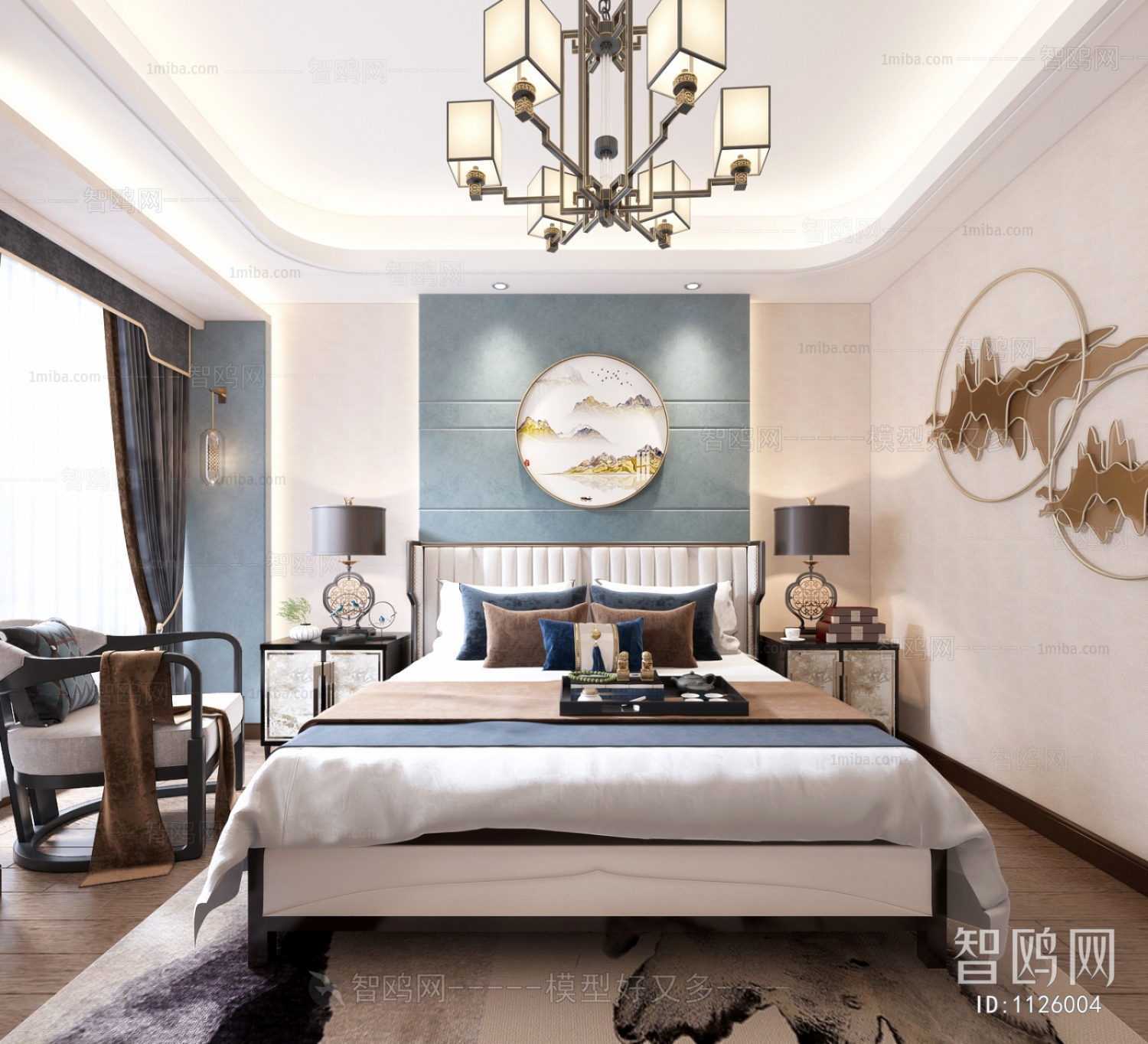 New Chinese Style Bedroom