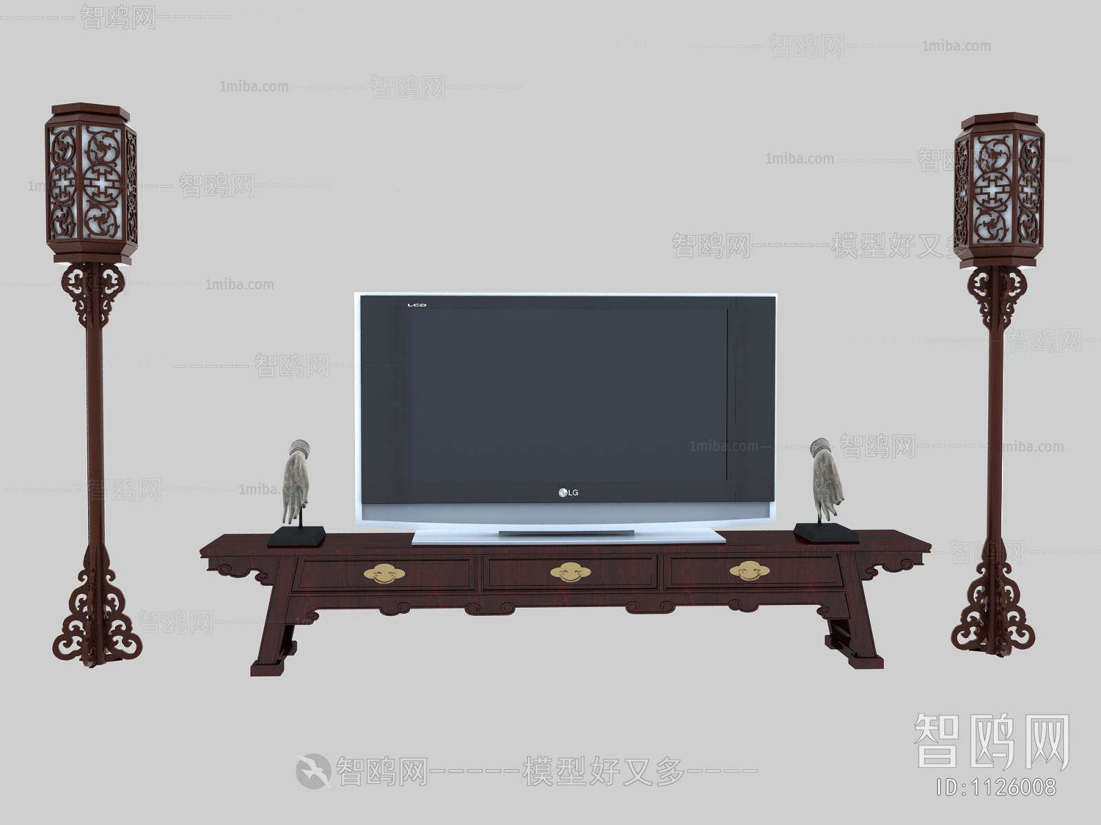 New Chinese Style TV Cabinet