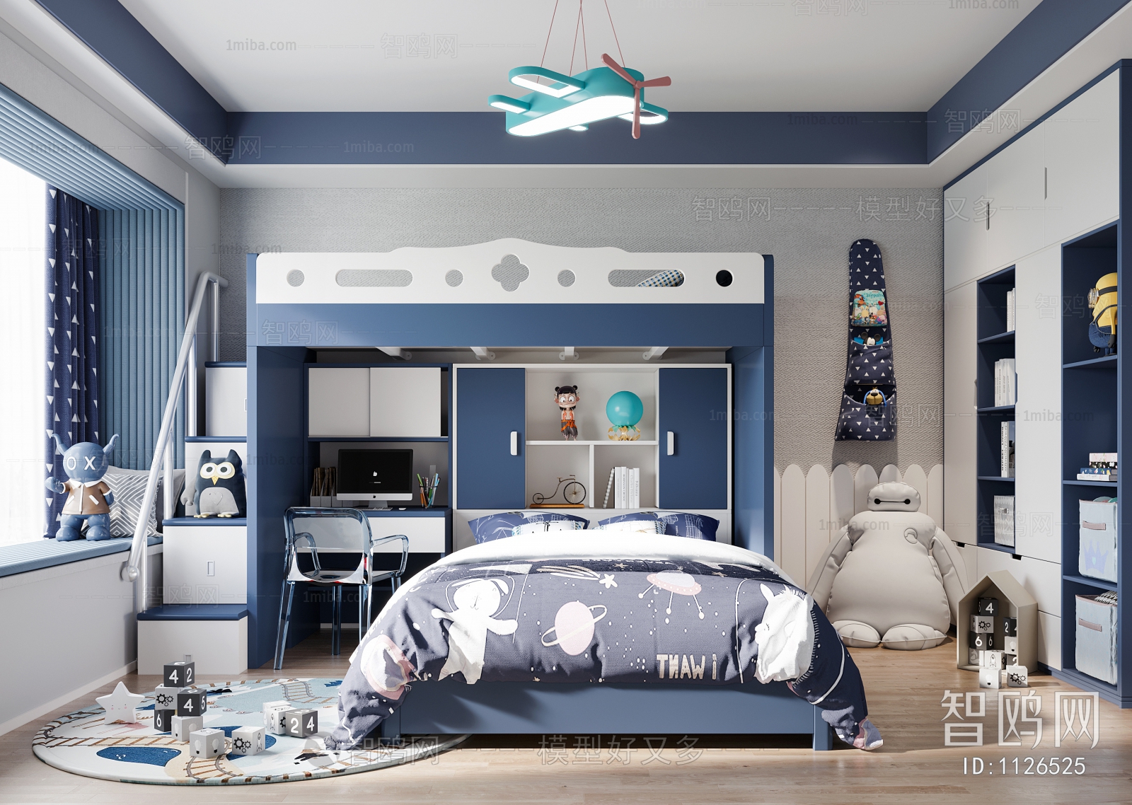 Modern Boy's Room And Son's Room