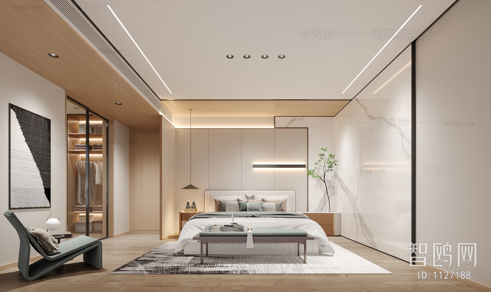 Modern New Chinese Style Bedroom