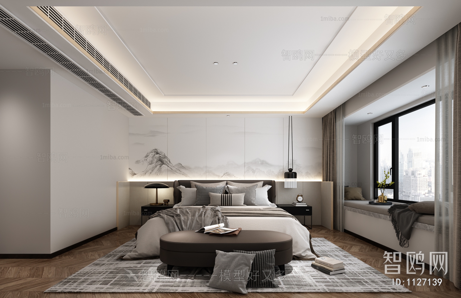 New Chinese Style Bedroom