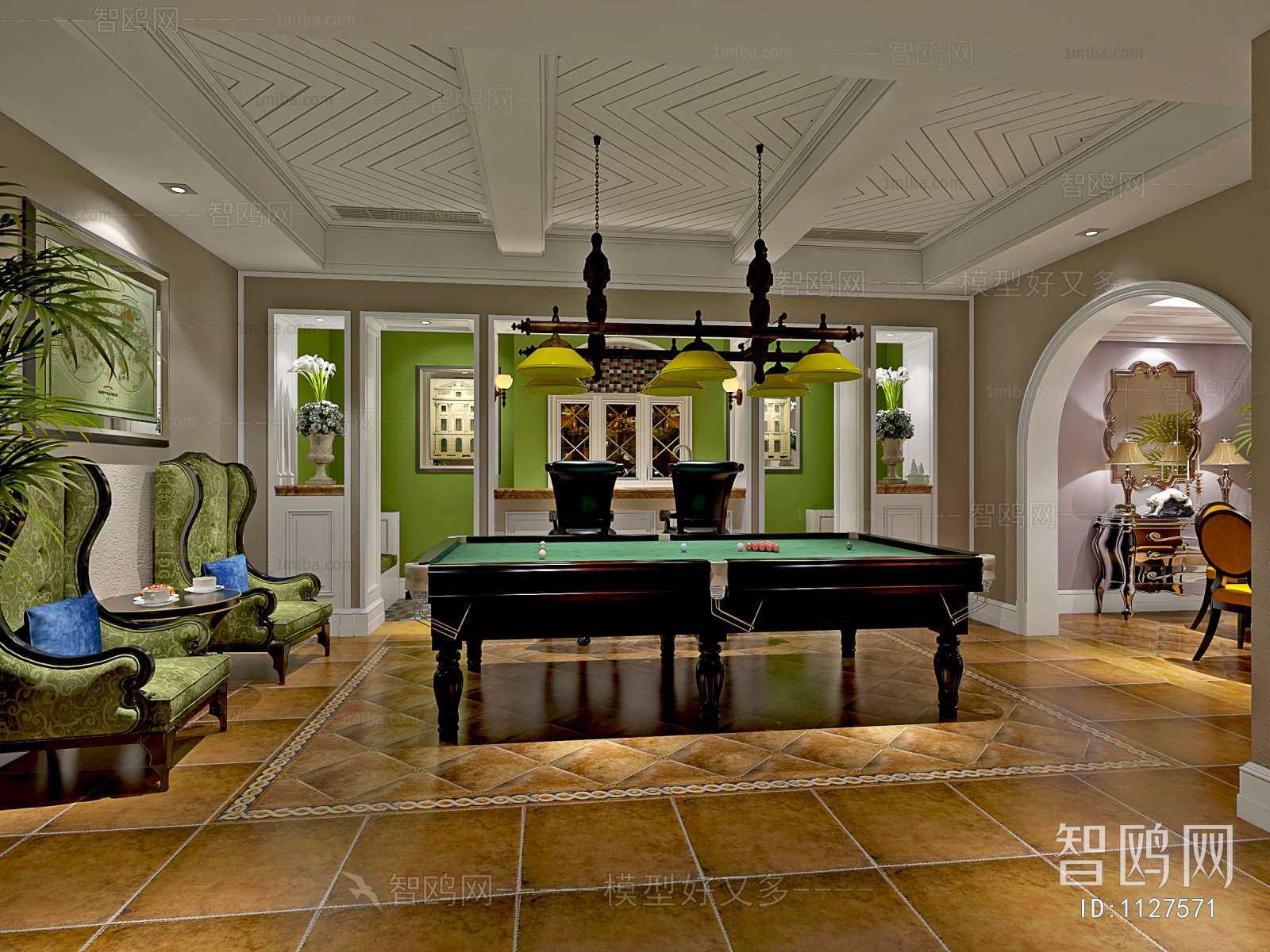 European Style Billiards Room