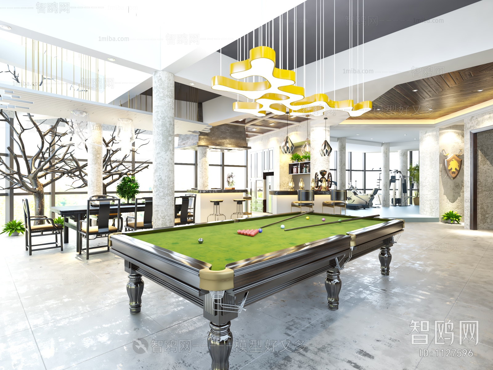 Modern Billiards Room