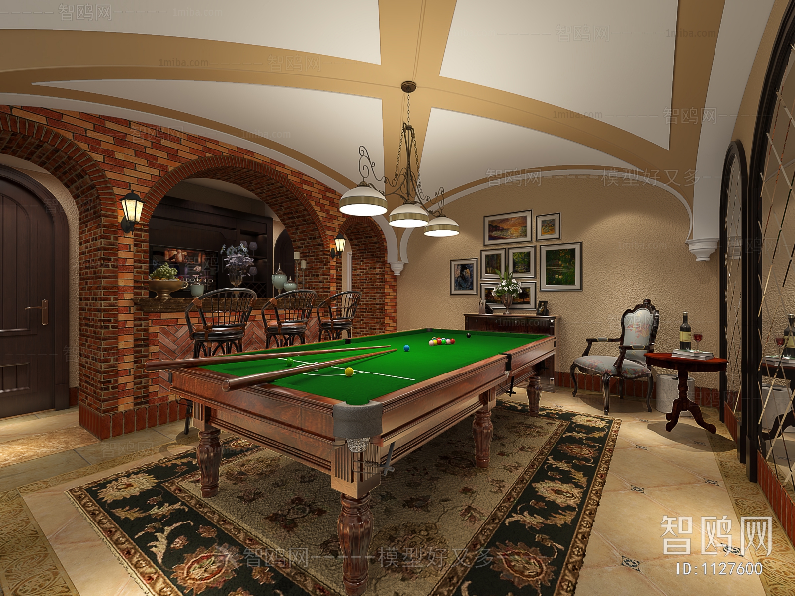 European Style Billiards Room