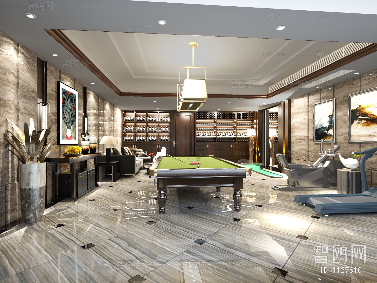 European Style Billiards Room