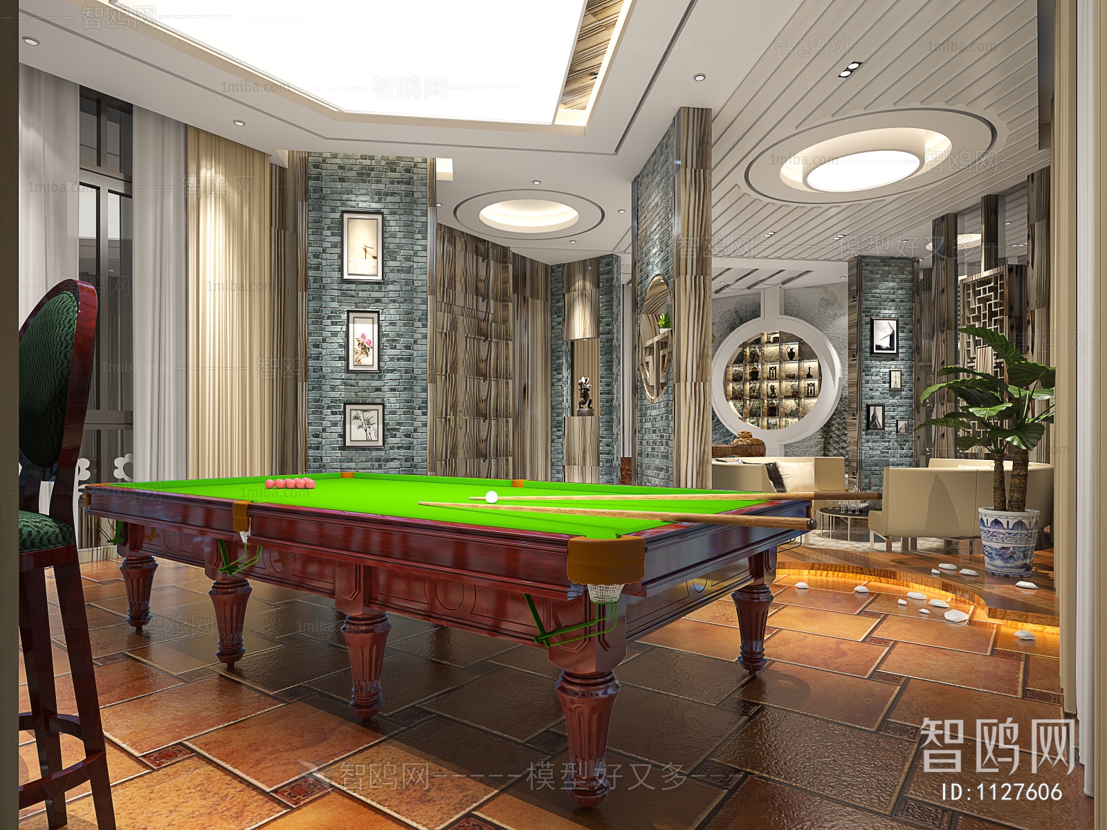 European Style Billiards Room