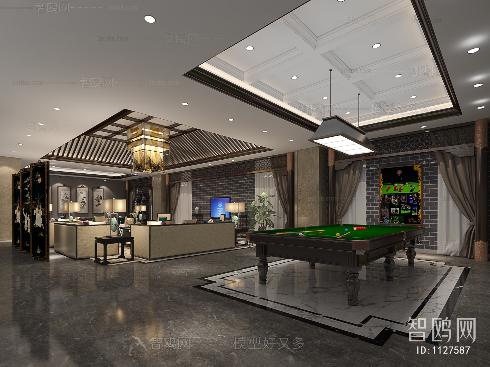 Modern Billiards Room