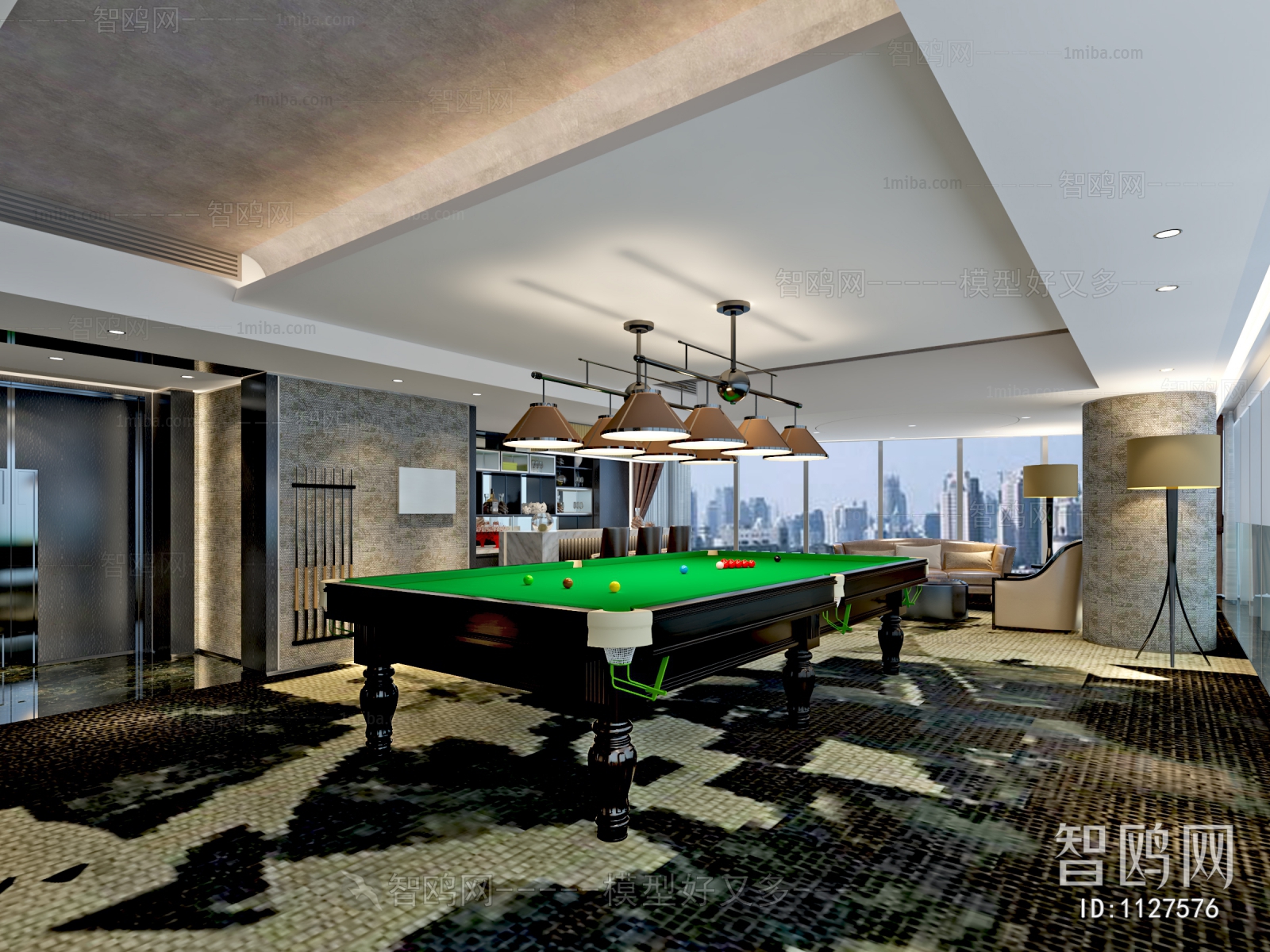 Modern Billiards Room