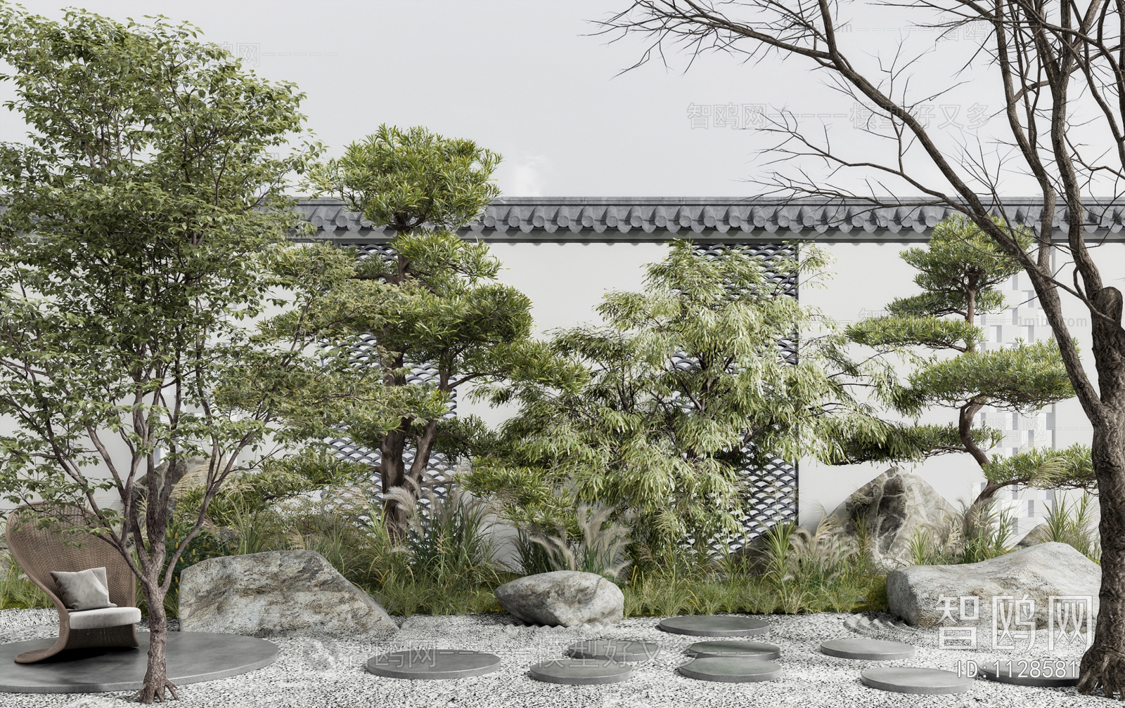 New Chinese Style Courtyard/landscape