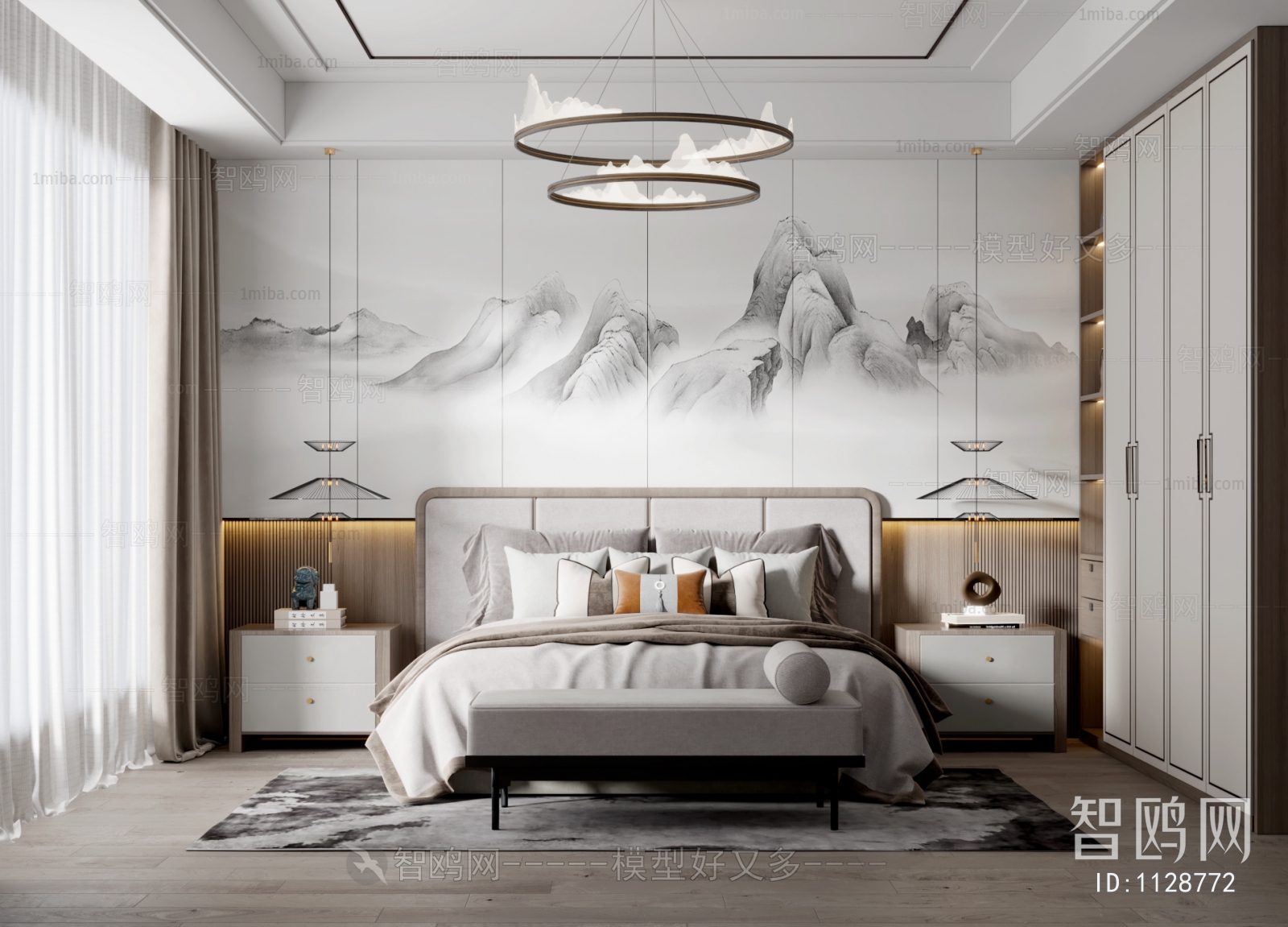 New Chinese Style Bedroom