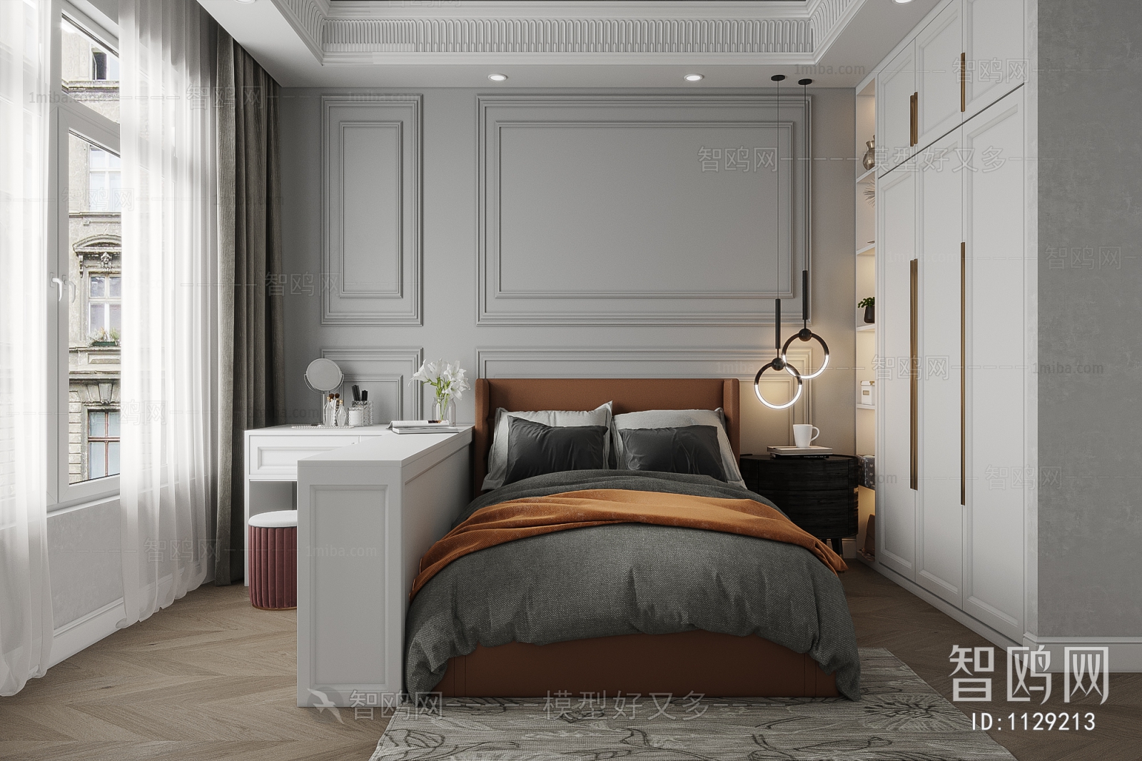Modern European Style Bedroom
