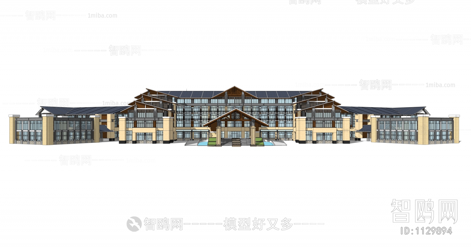 New Chinese Style Building Appearance