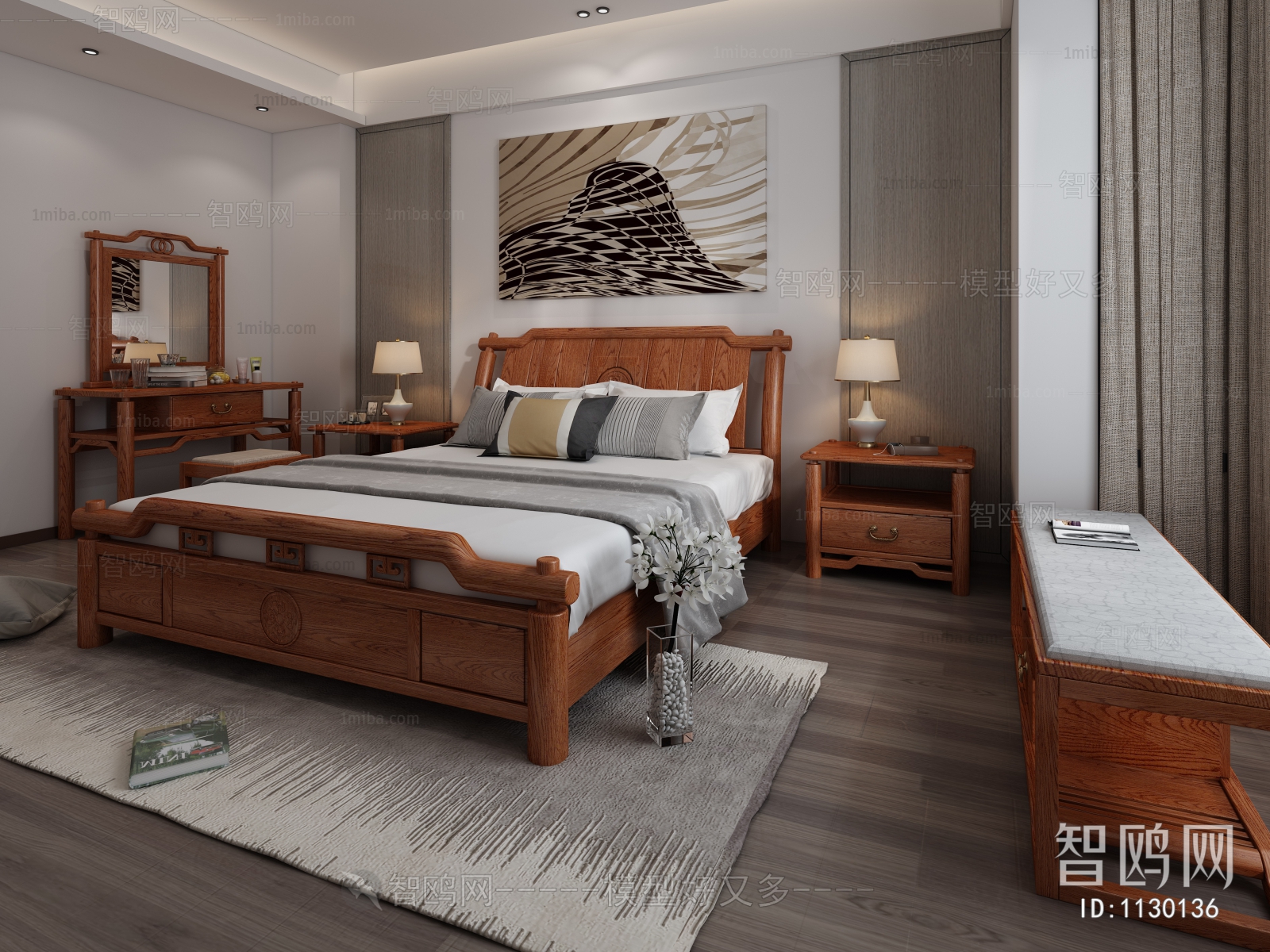 New Chinese Style Bedroom