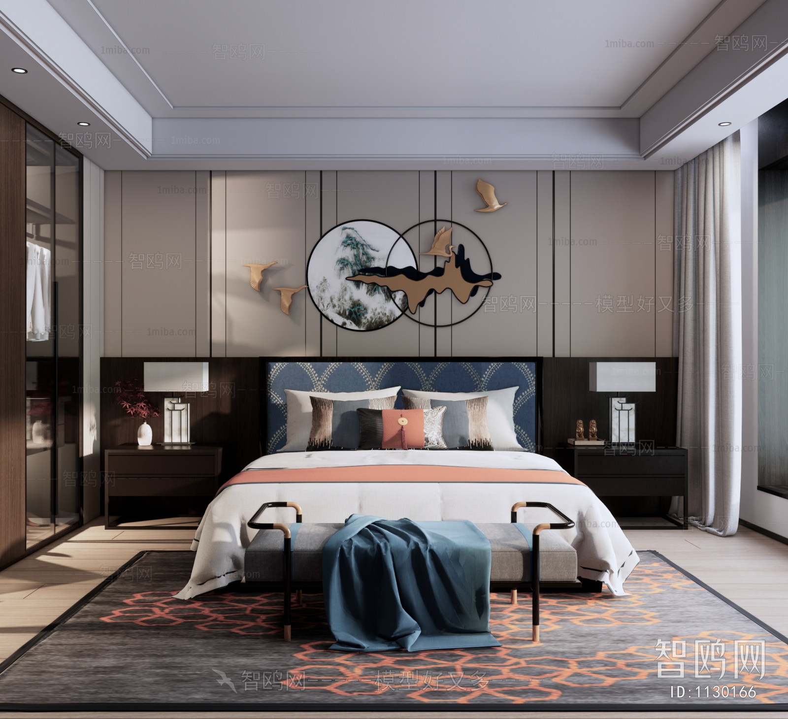 New Chinese Style Bedroom