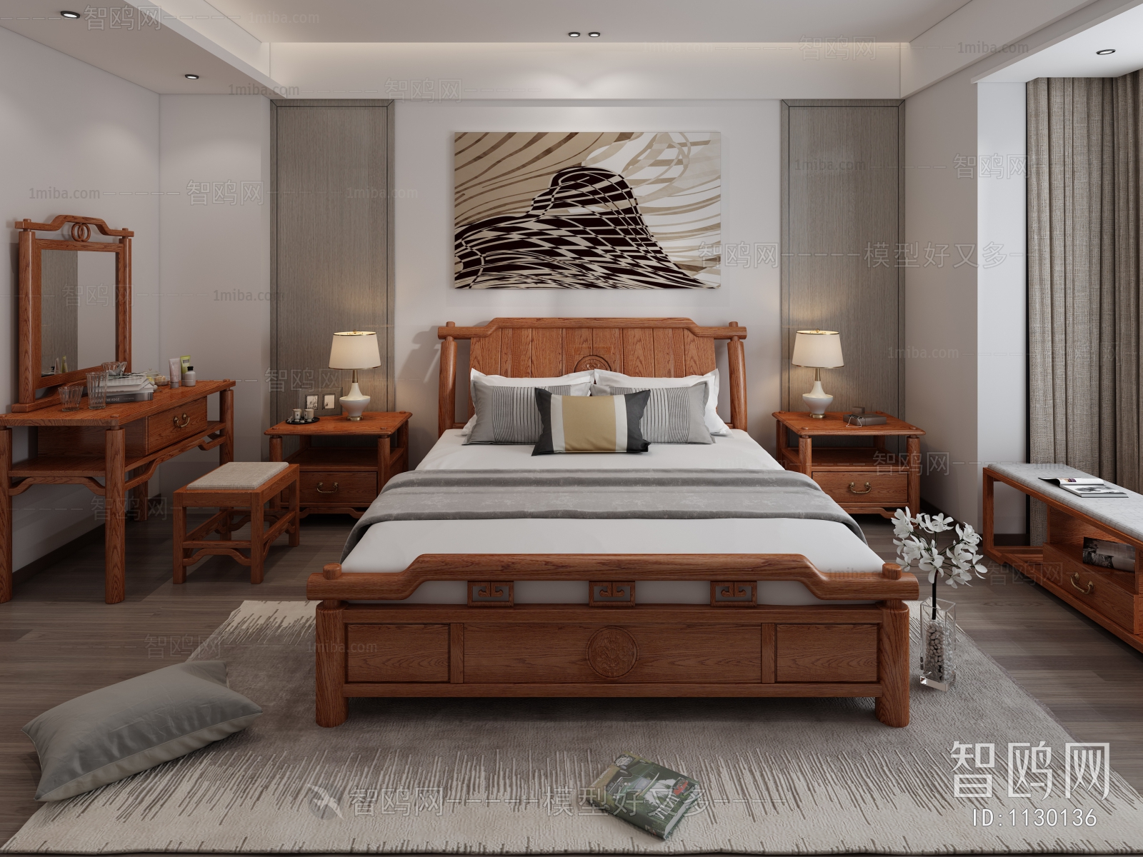 New Chinese Style Bedroom