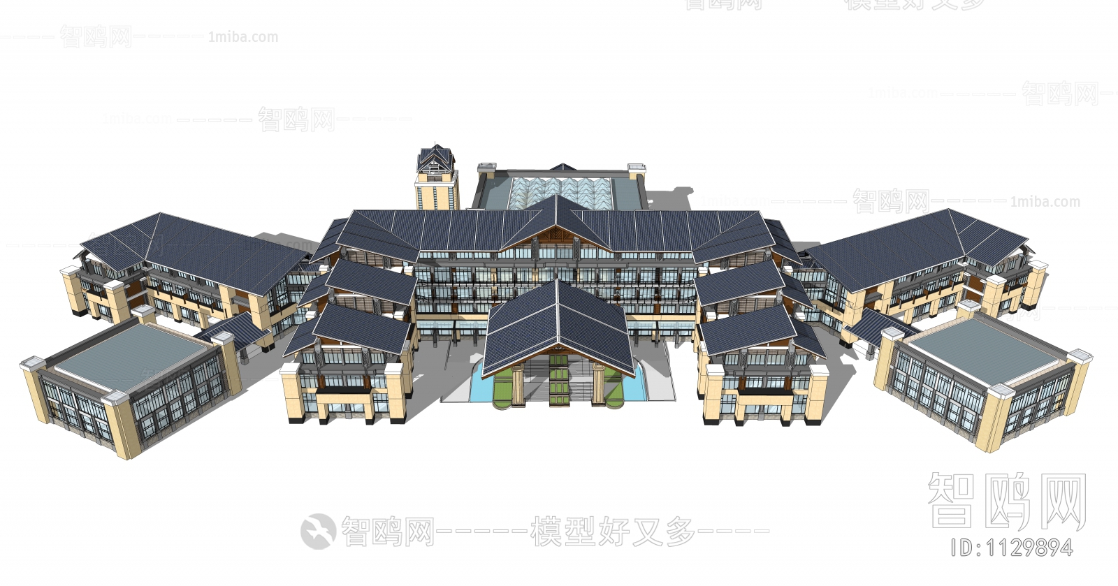 New Chinese Style Building Appearance