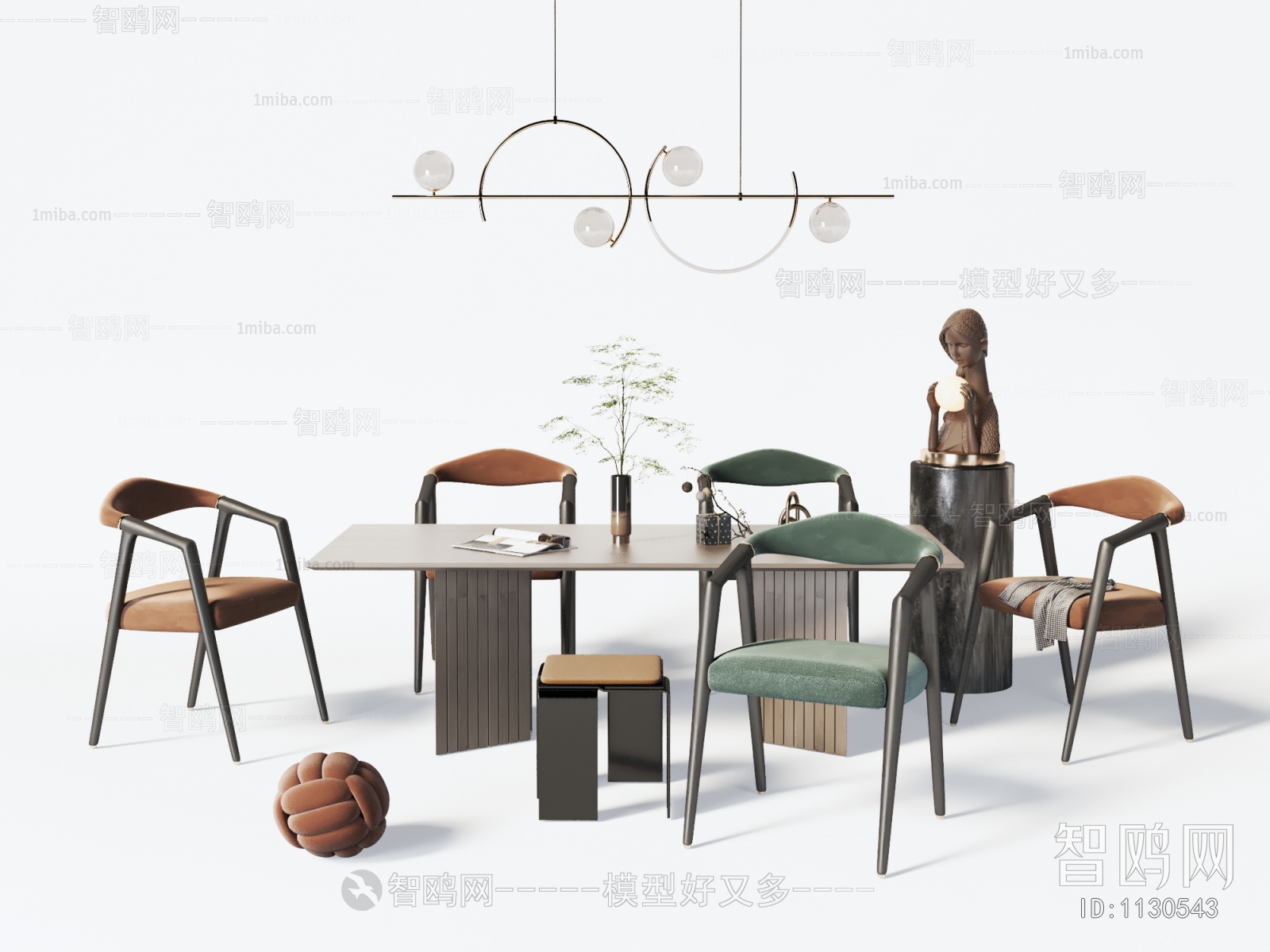 Wabi-sabi Style Dining Table And Chairs