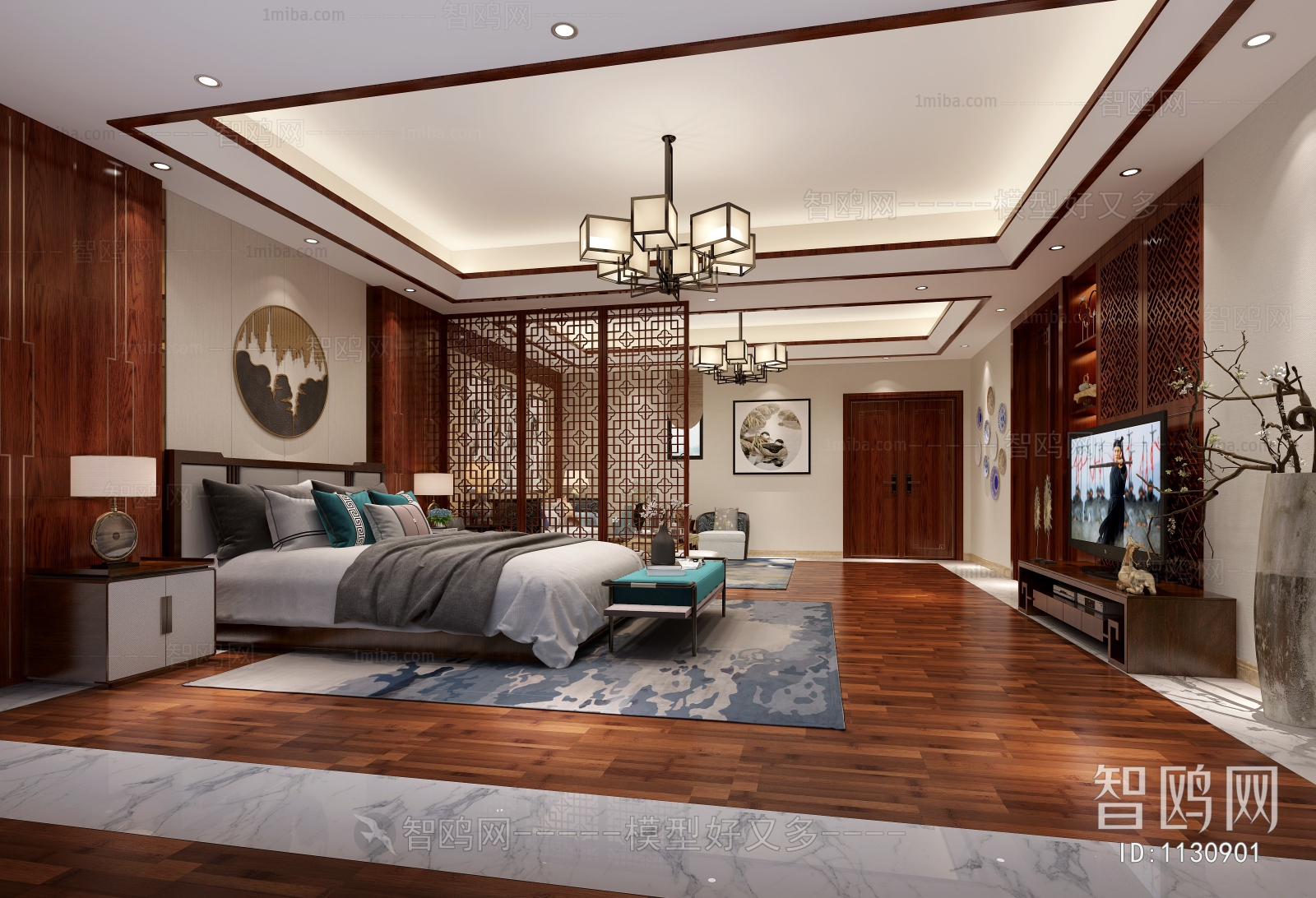 New Chinese Style Bedroom