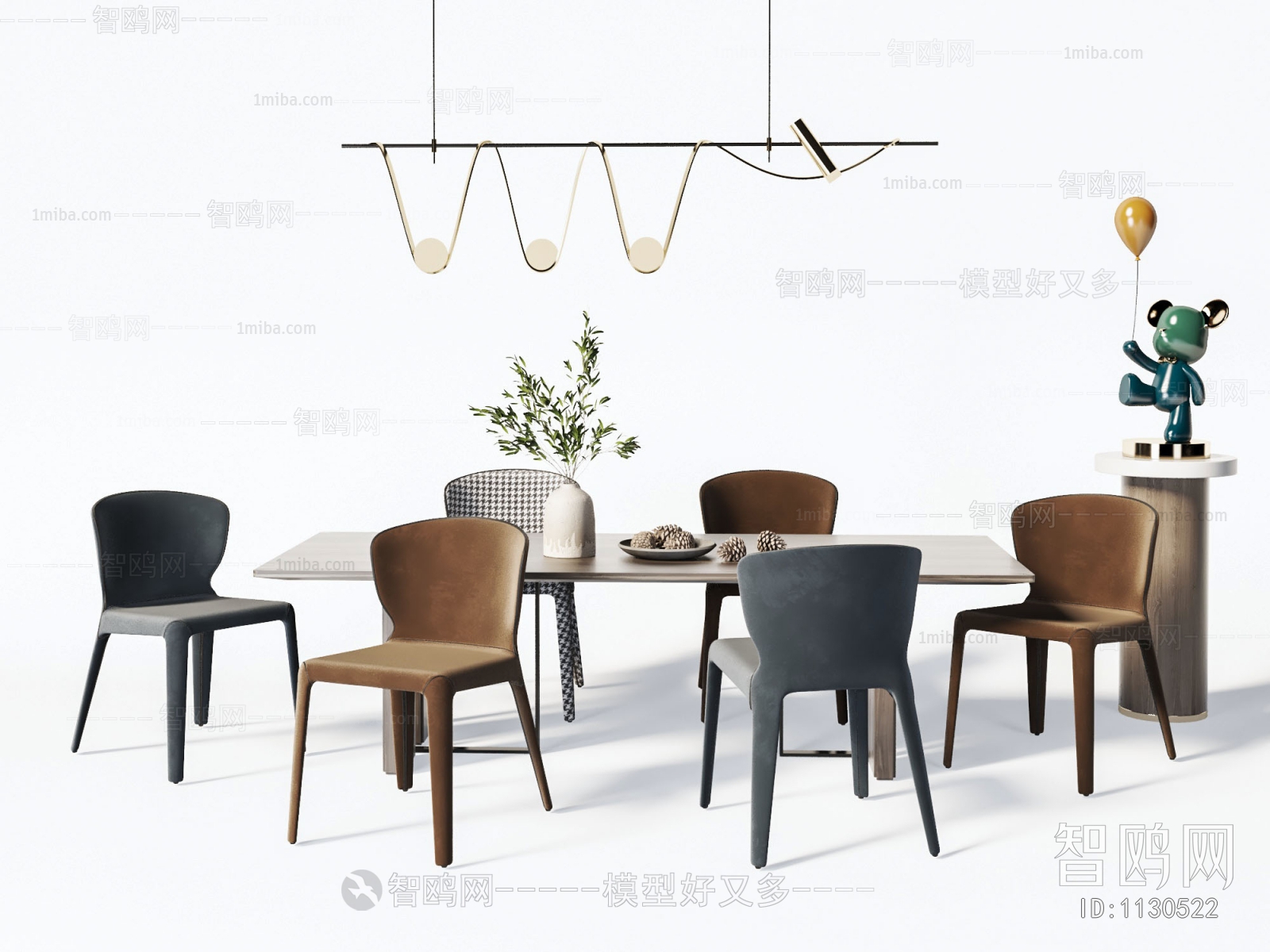 Wabi-sabi Style Dining Table And Chairs