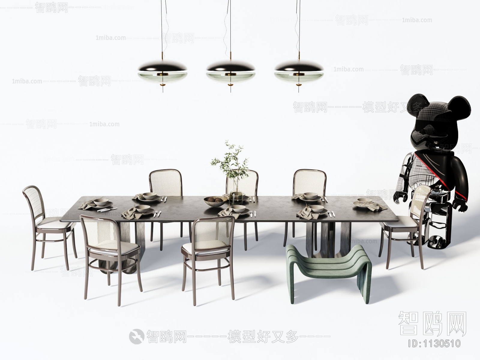 Wabi-sabi Style Dining Table And Chairs