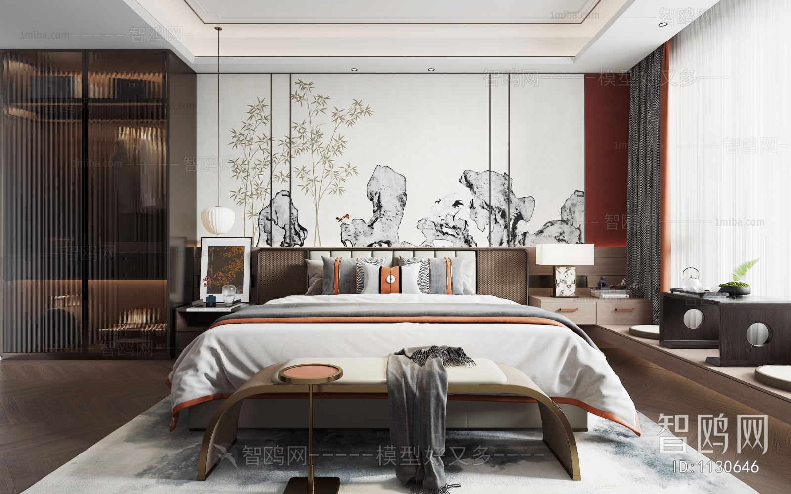 New Chinese Style Bedroom