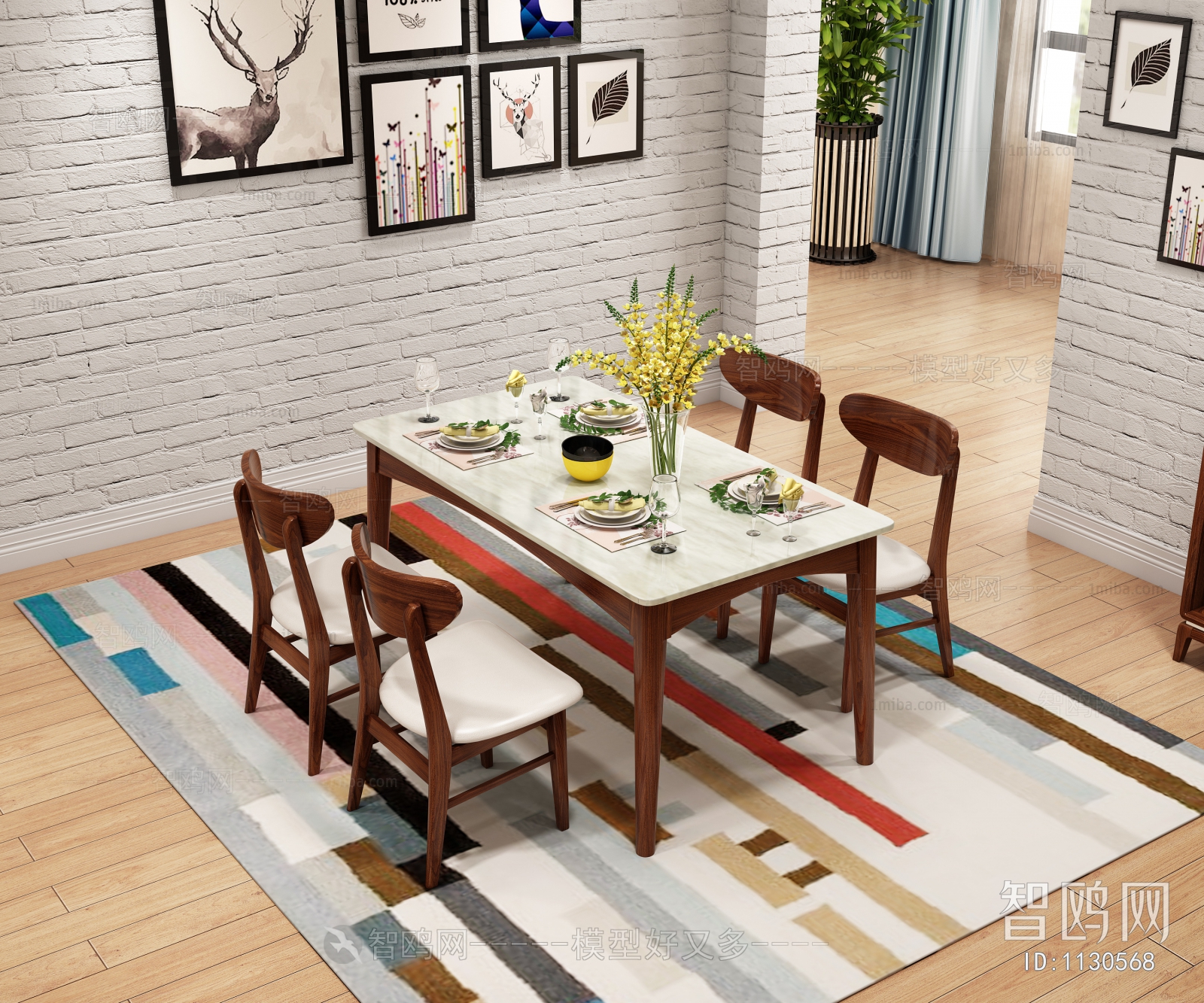 Nordic Style Dining Table And Chairs