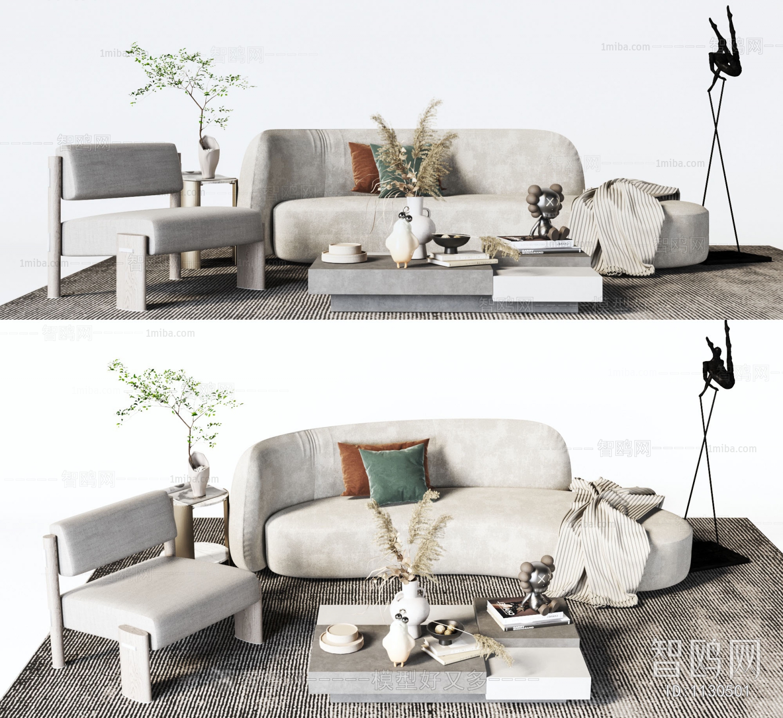 Wabi-sabi Style Sofa Combination