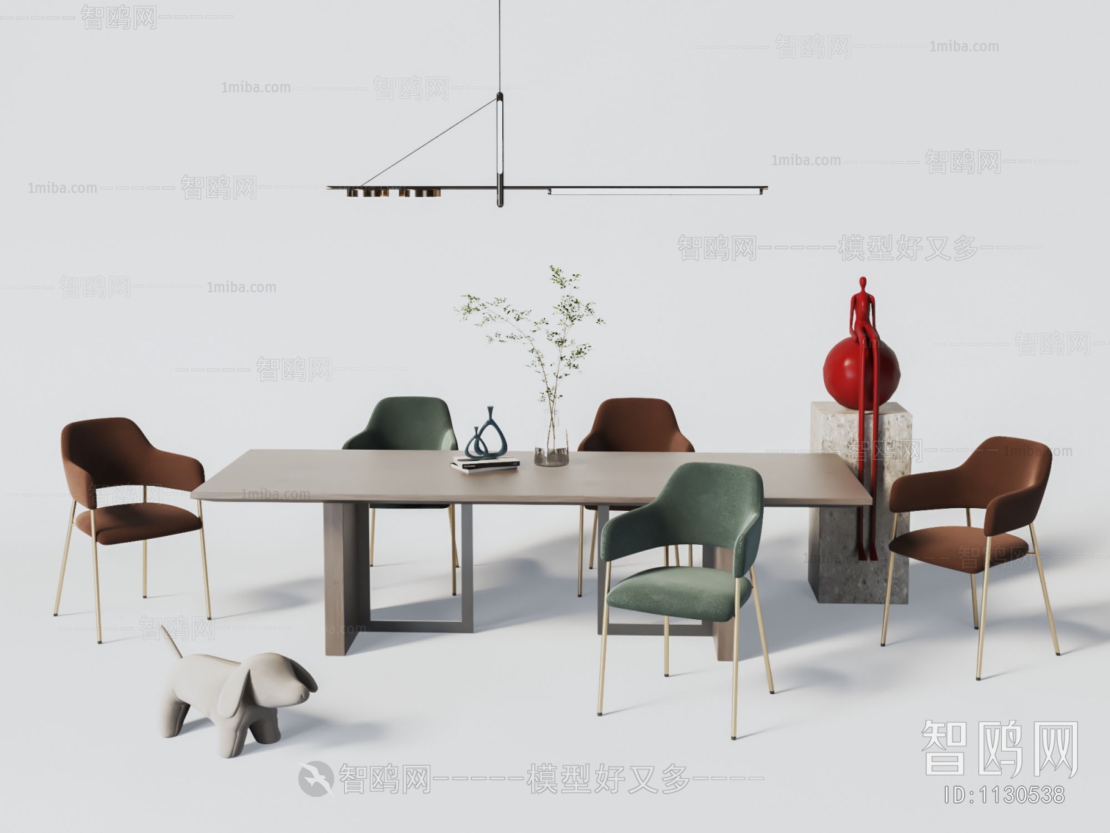 Wabi-sabi Style Dining Table And Chairs