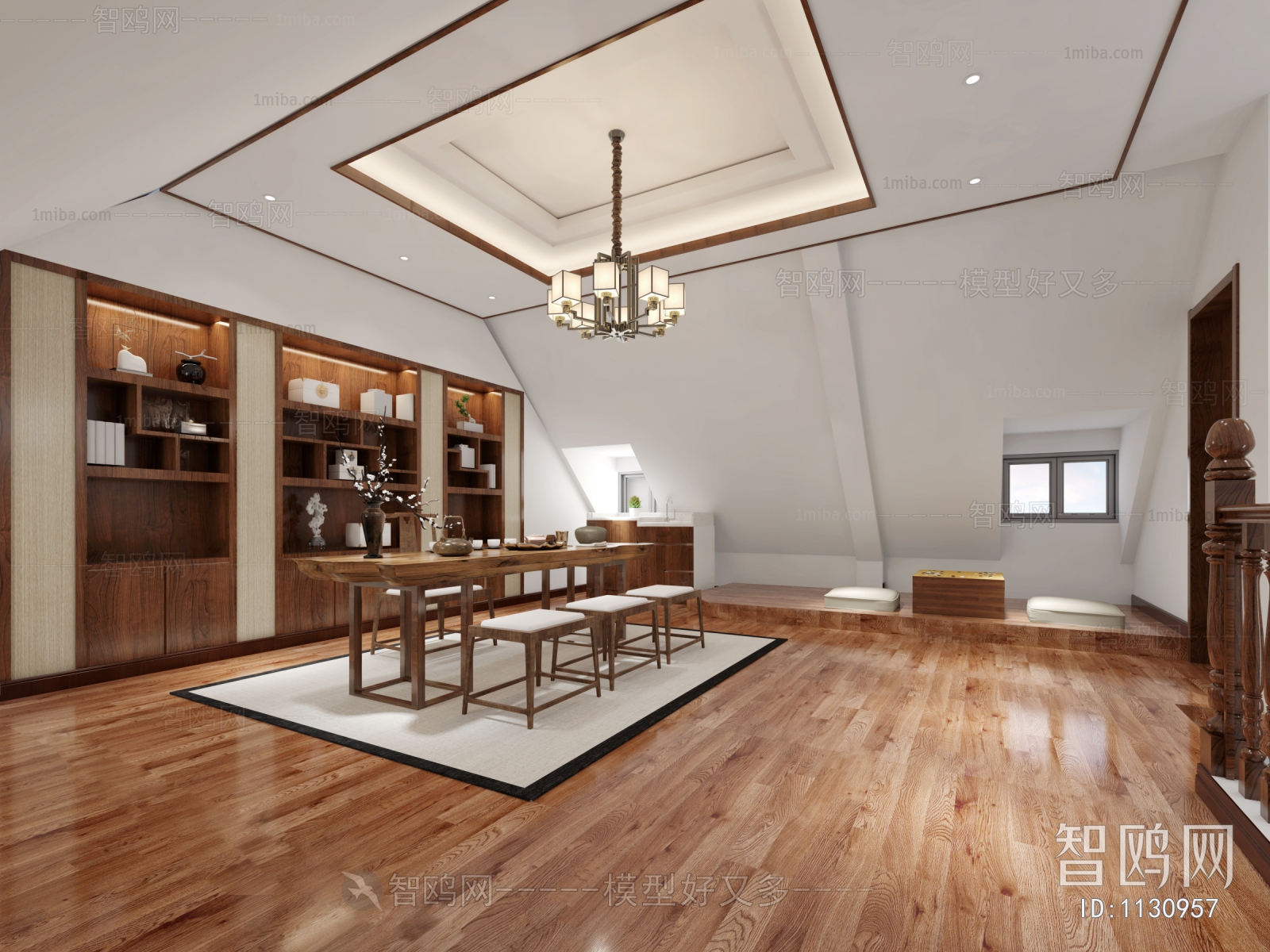 New Chinese Style Attic