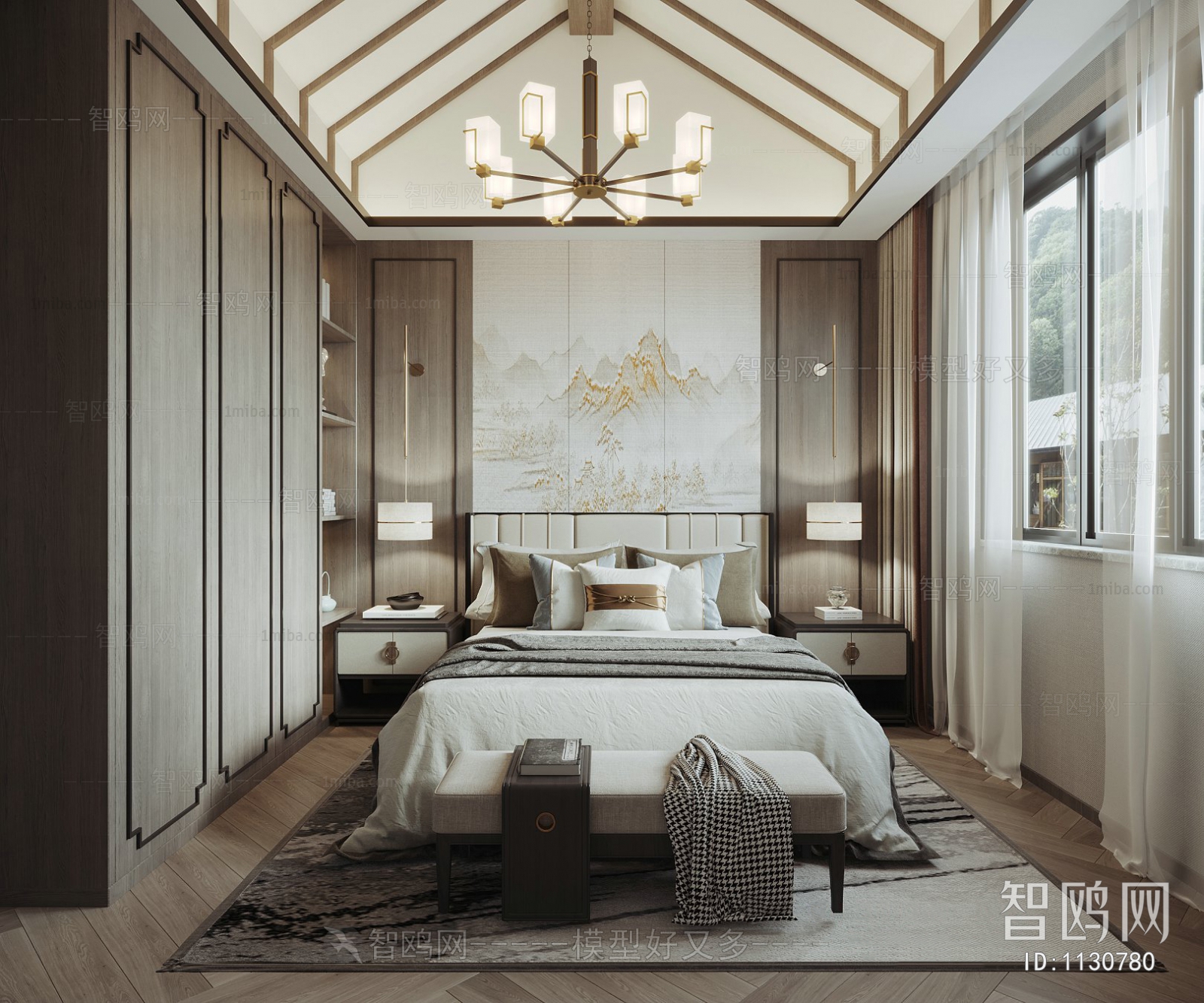 New Chinese Style Bedroom