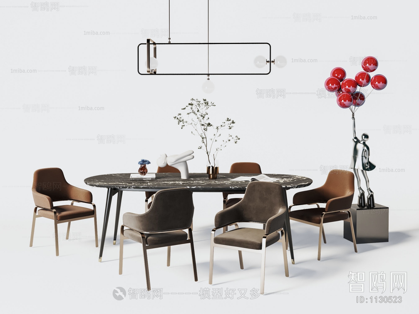 Wabi-sabi Style Dining Table And Chairs