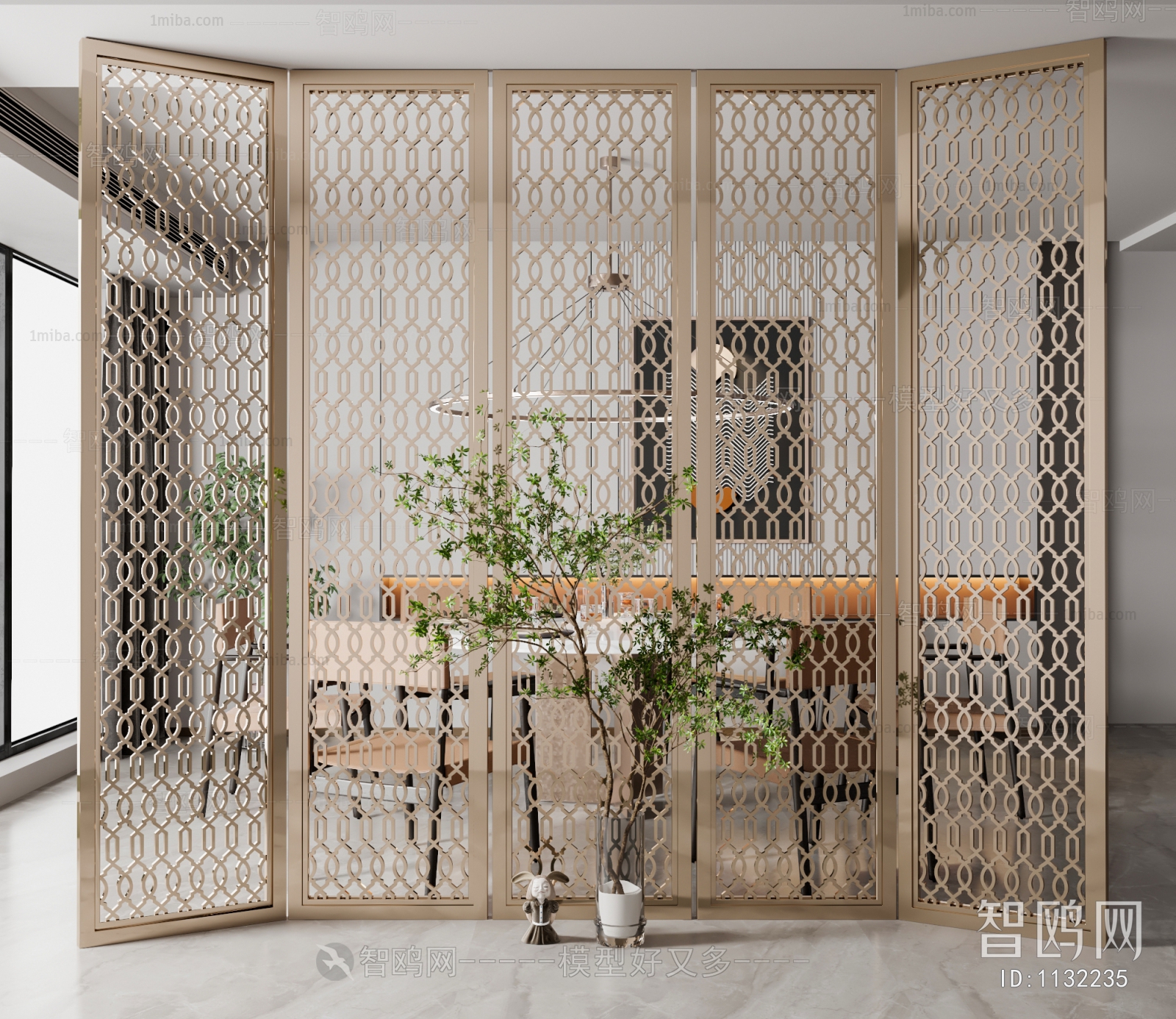 Modern Metal Screen Partition