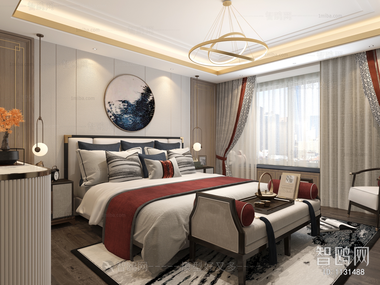 New Chinese Style Bedroom