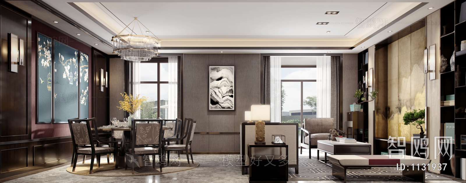 New Chinese Style A Living Room