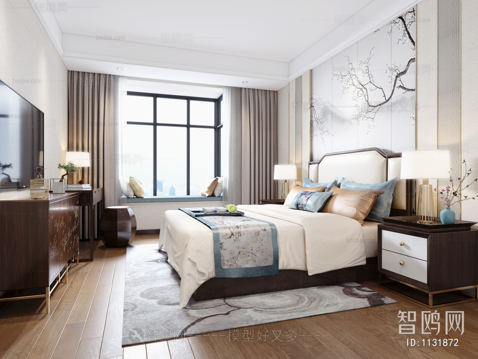 New Chinese Style Bedroom