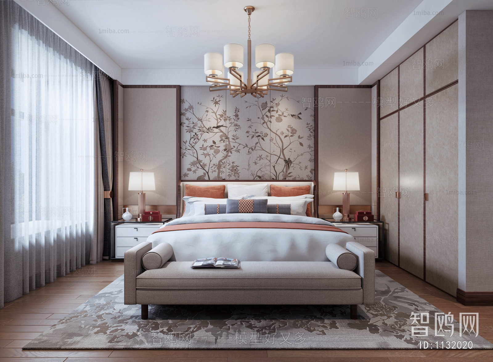 New Chinese Style Bedroom