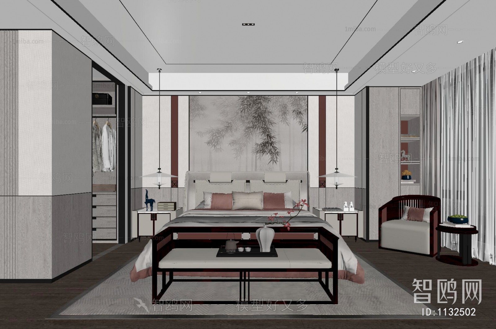 New Chinese Style Bedroom