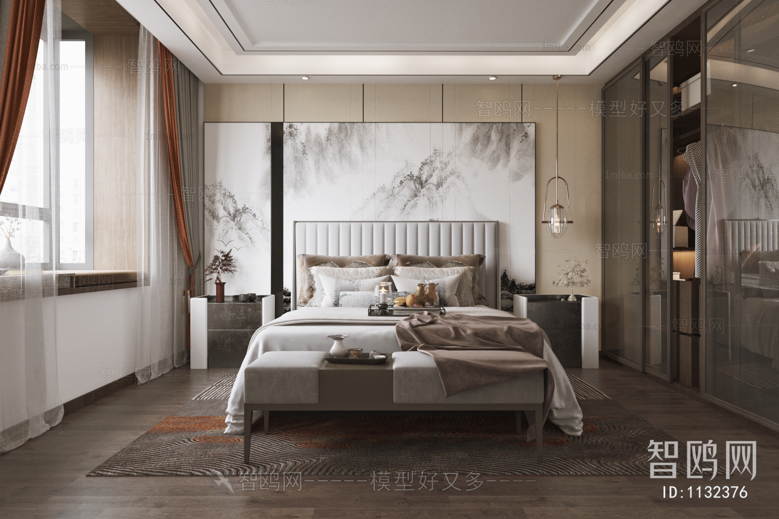 New Chinese Style Bedroom