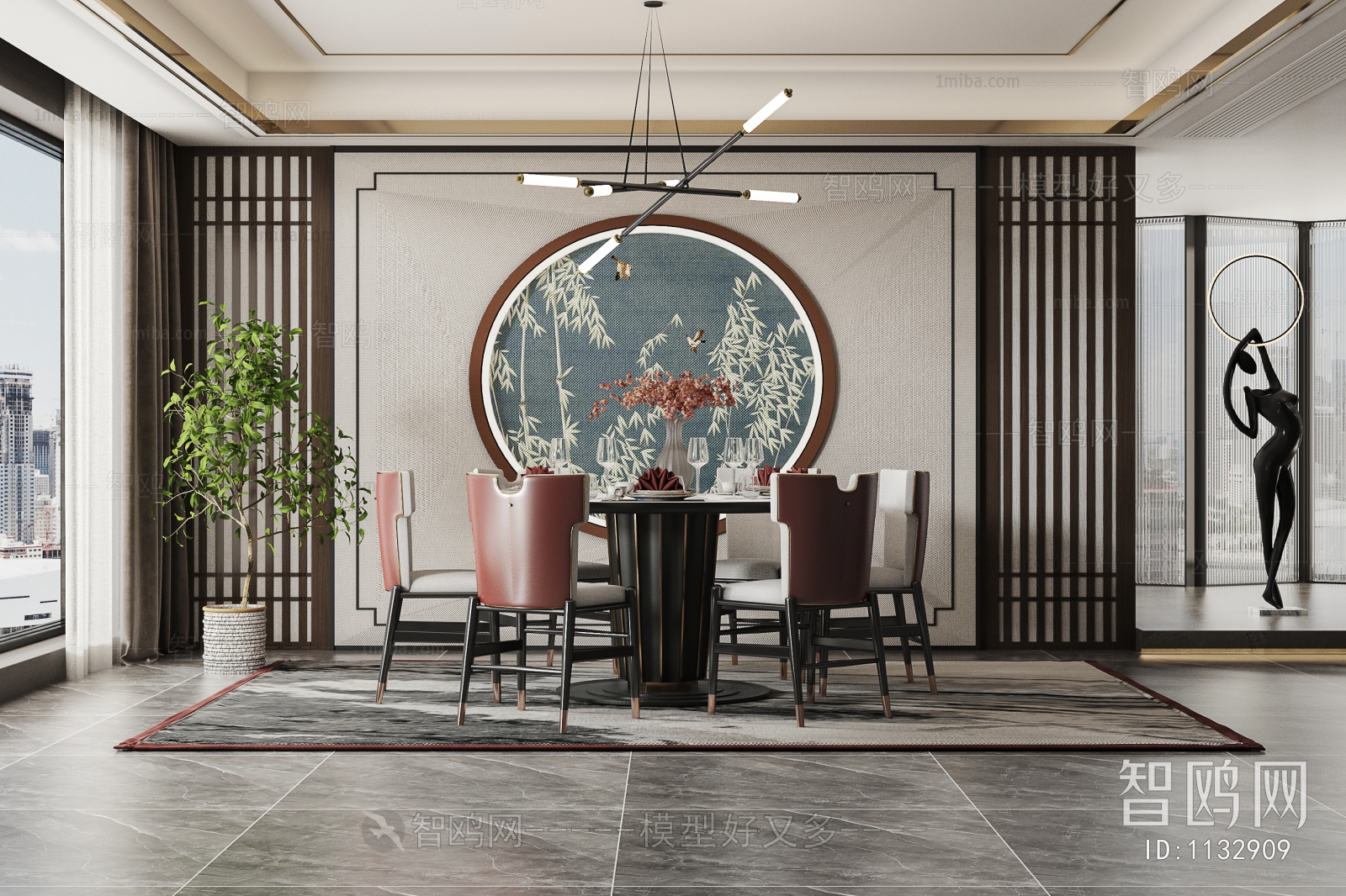 New Chinese Style Dining Room