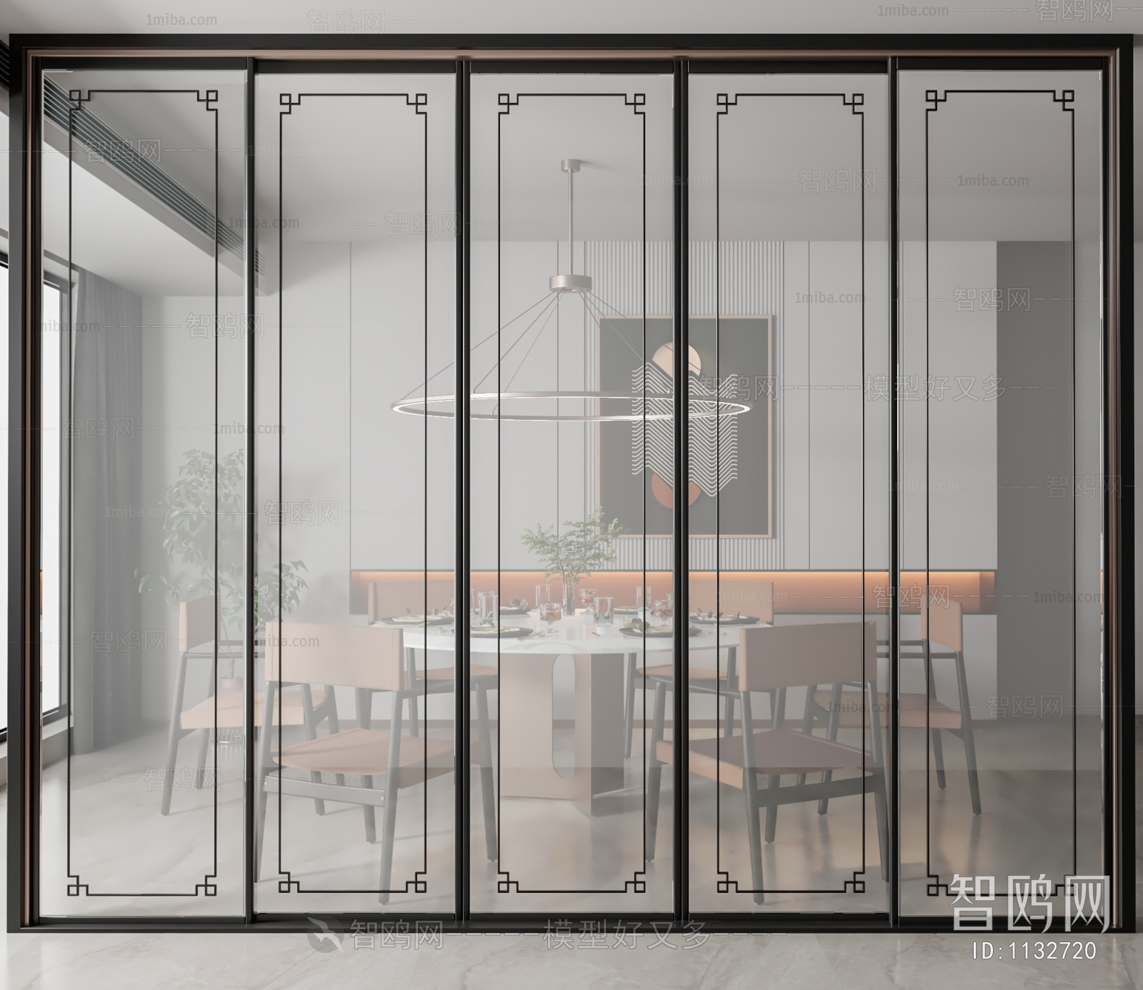 New Chinese Style Sliding Door