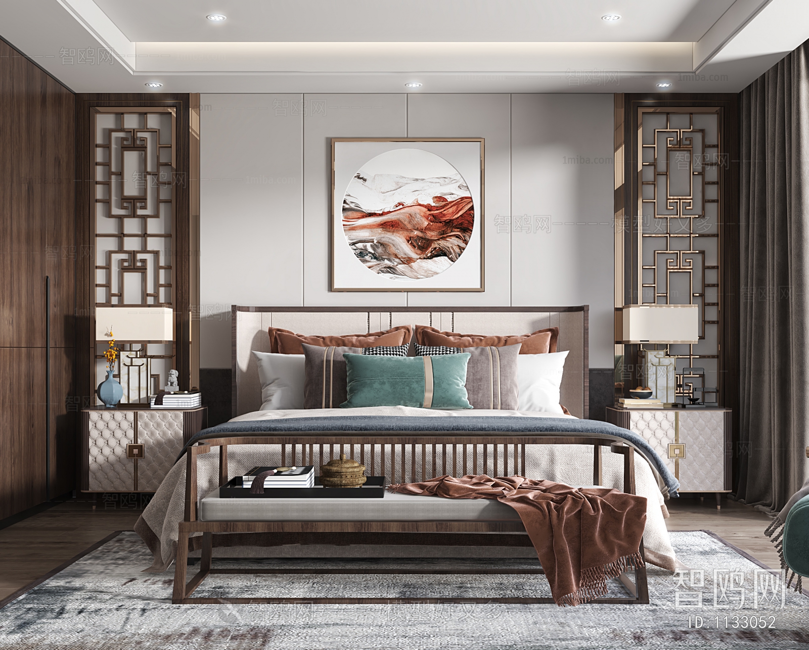 New Chinese Style Bedroom