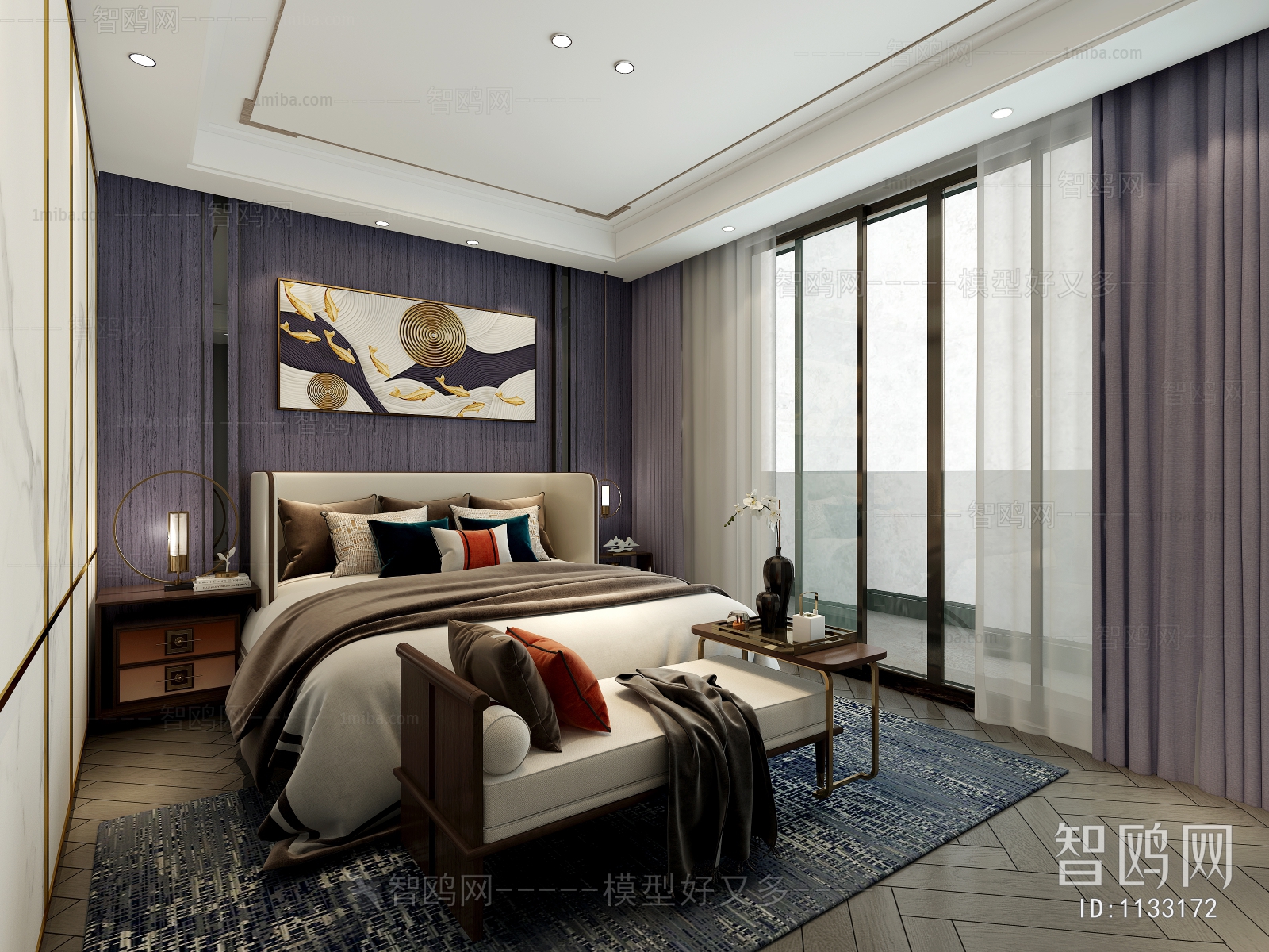 New Chinese Style Bedroom