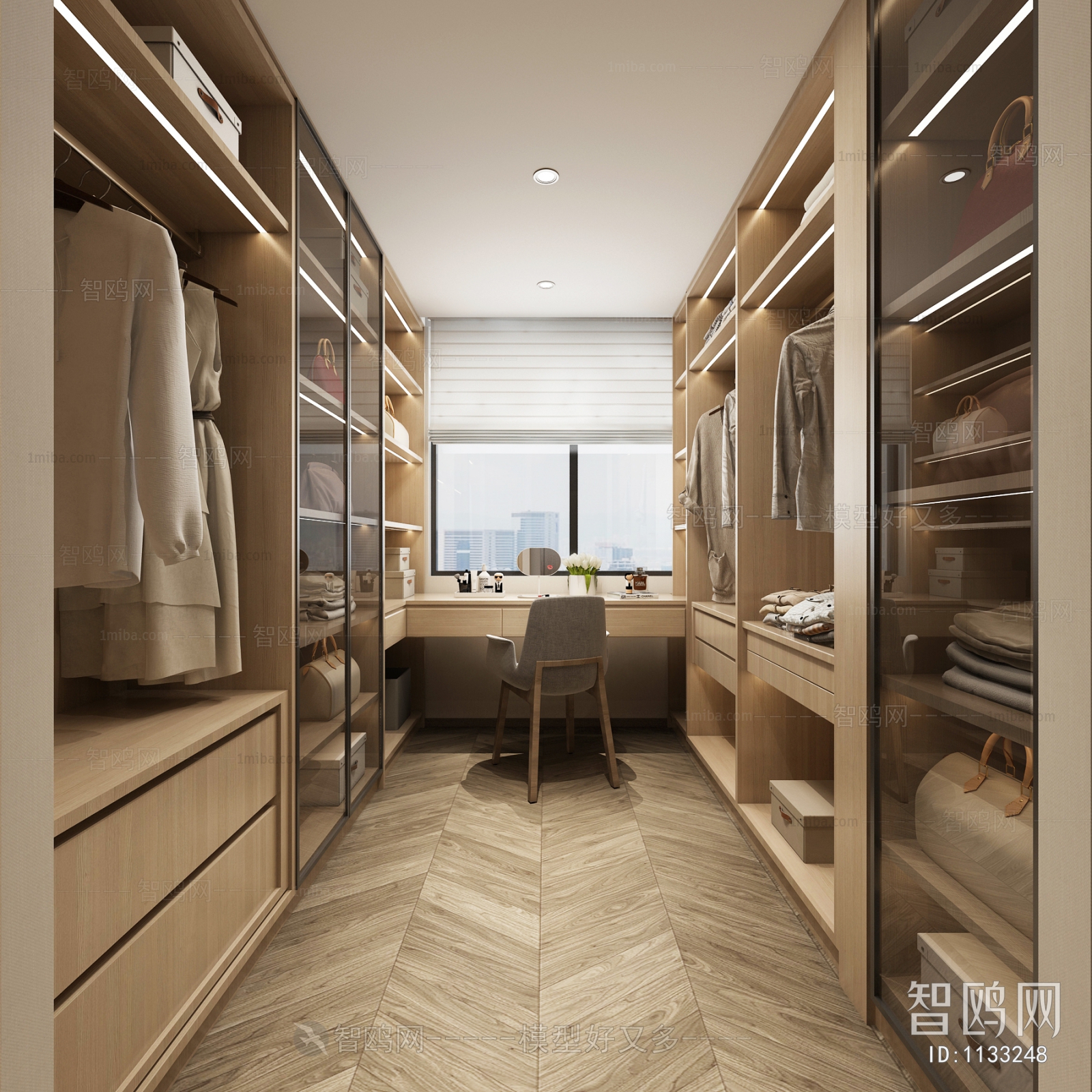 Modern Clothes Storage Area