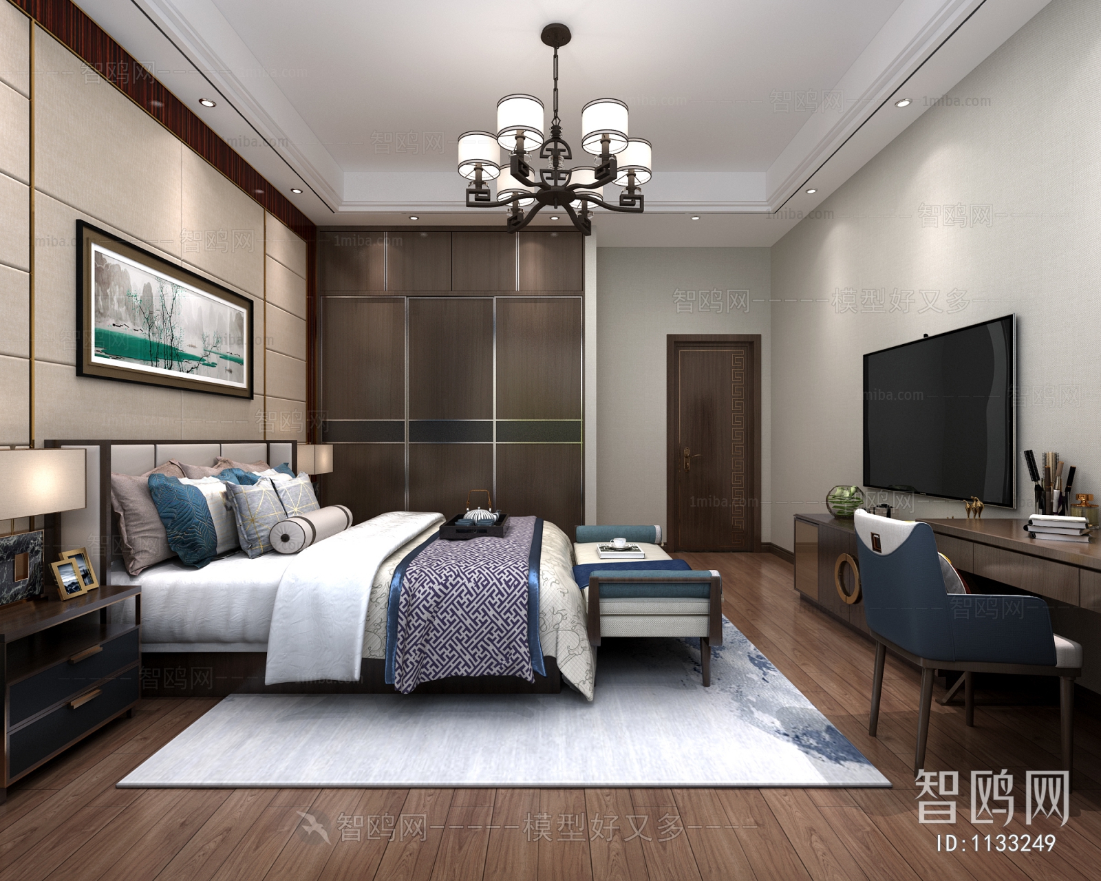 New Chinese Style Bedroom