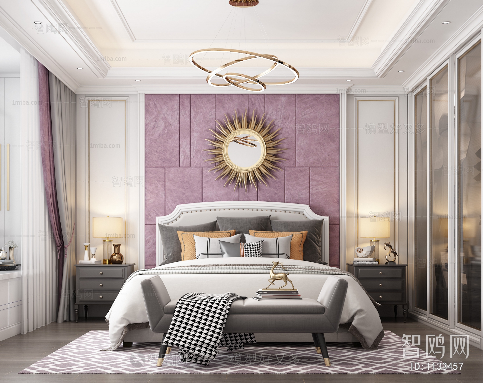 Simple European Style Bedroom